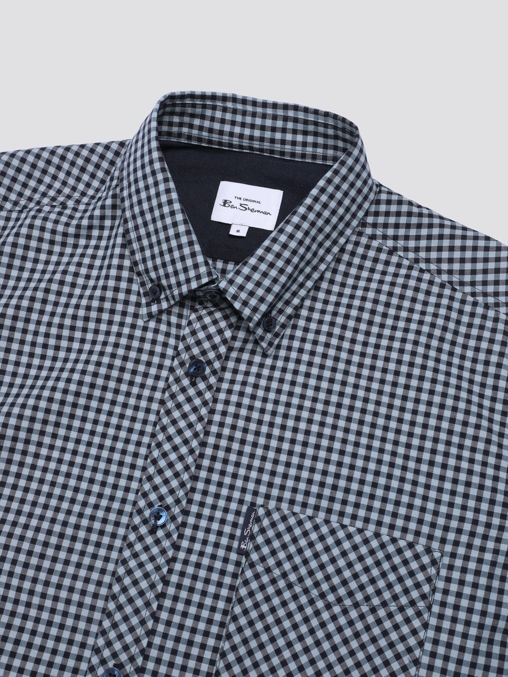 Kosele Ben Sherman Signature Short Sleeve Gingham Modre | RTQDV0745