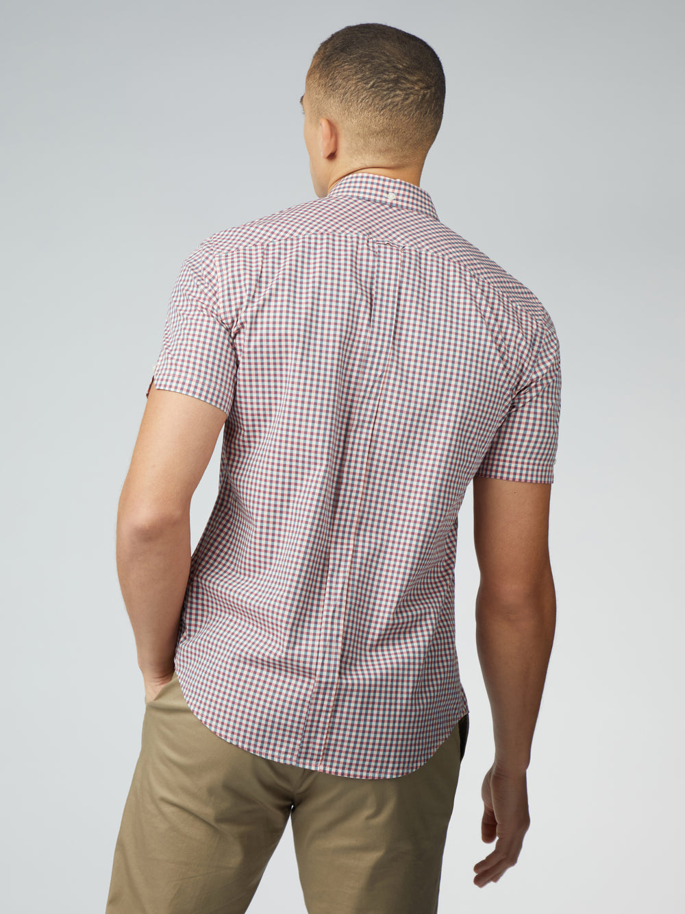 Kosele Ben Sherman Signature Short Sleeve Gingham Červené Biele | MNJXW6573