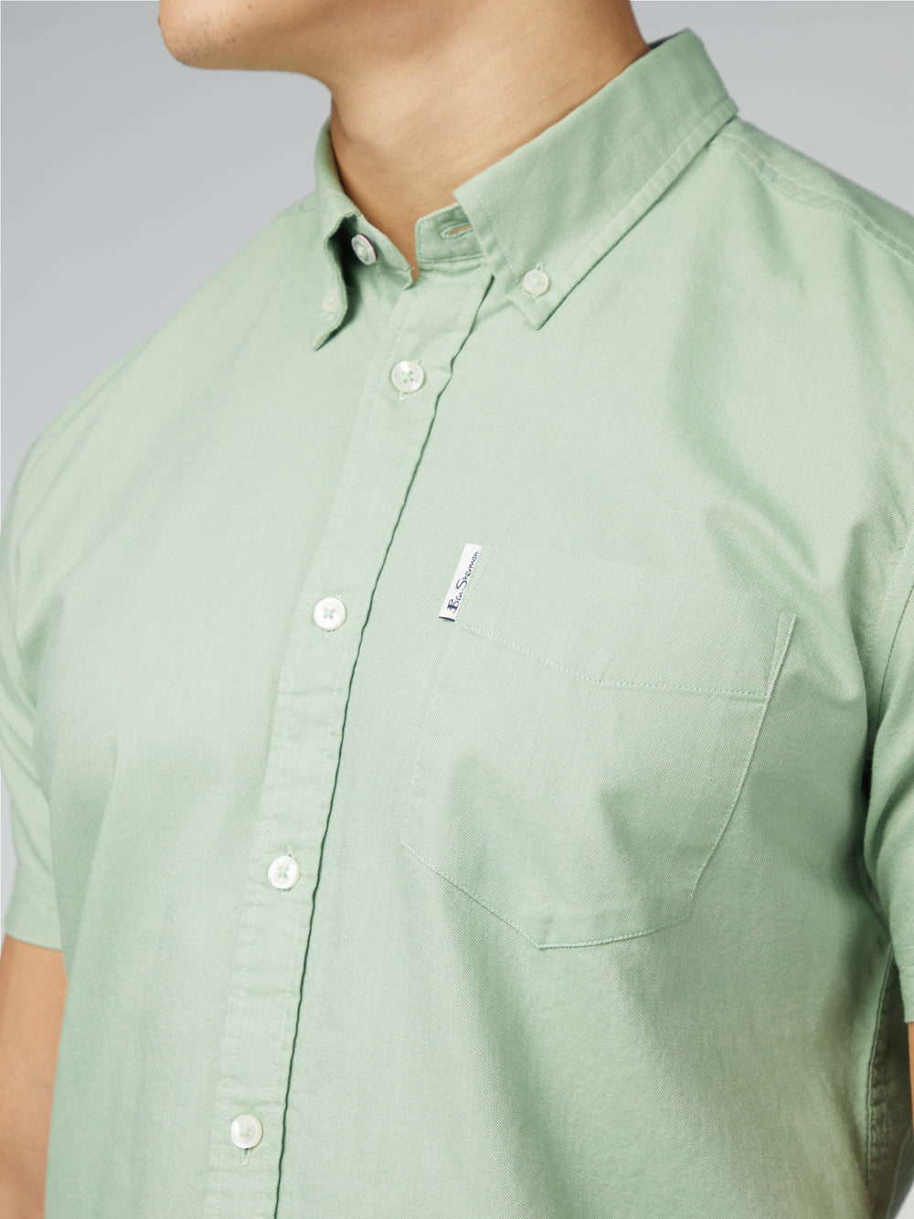 Kosele Ben Sherman Signature Short Sleeve Oxford Zelene | UWMKB1358