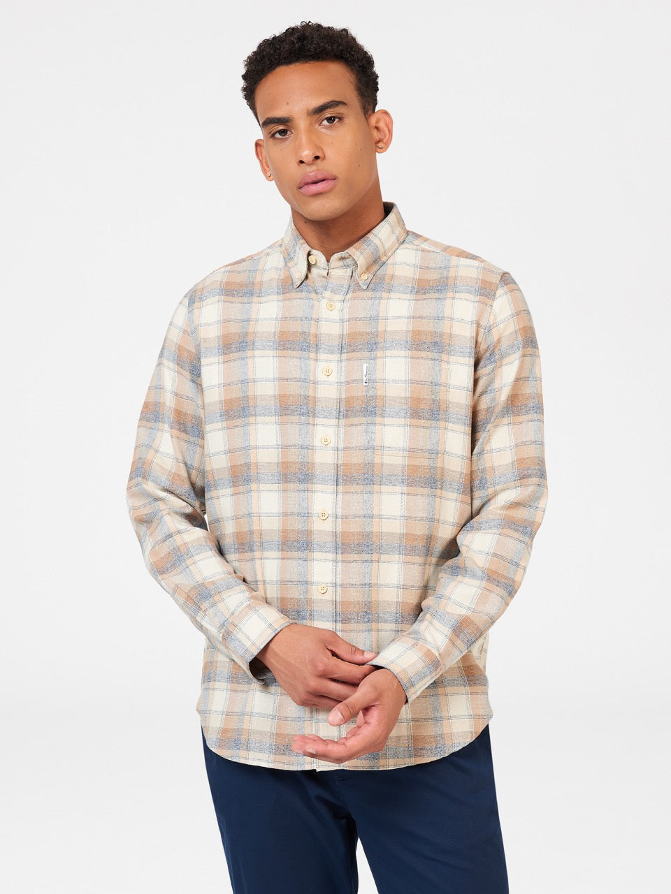 Kosele Ben Sherman Twisted Yarn Check Hnede | SEPOA4697