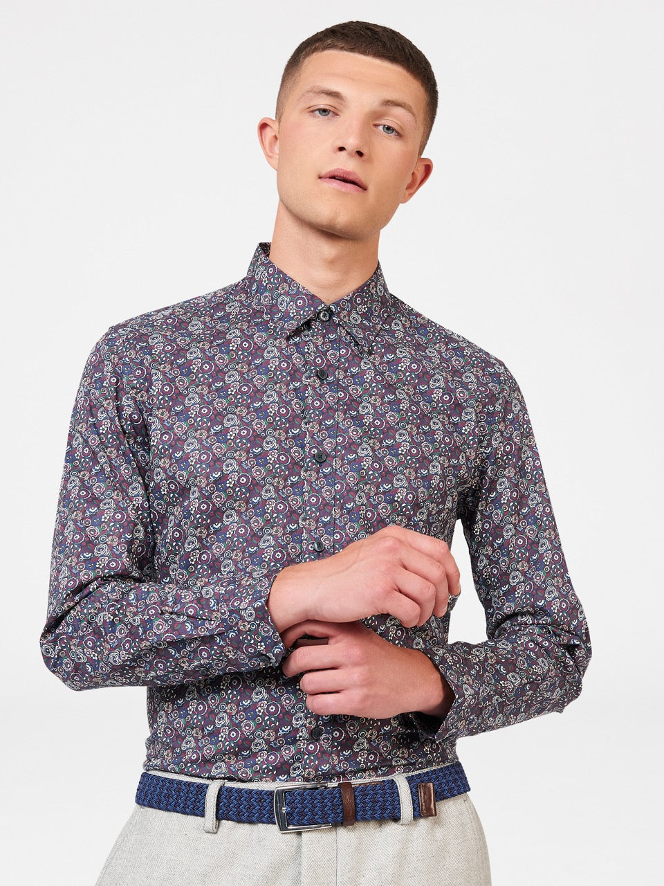 Kosele Ben Sherman Winter Floral Nachový | MWJFS8249