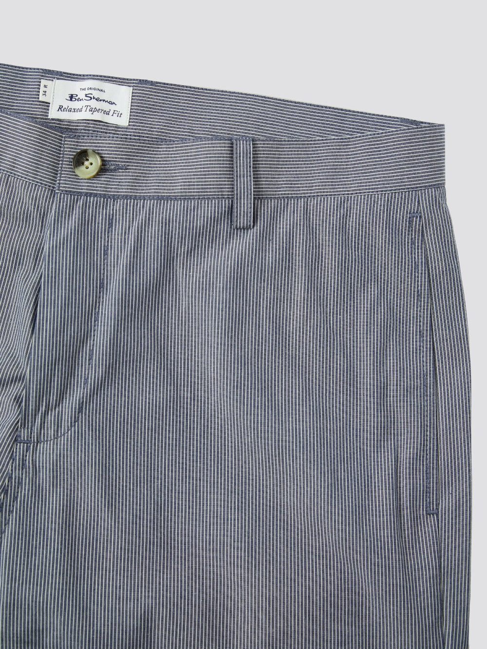 Nohavice Ben Sherman B by Ben Sherman Cotton Taper Modre Siva | MDWTF4678