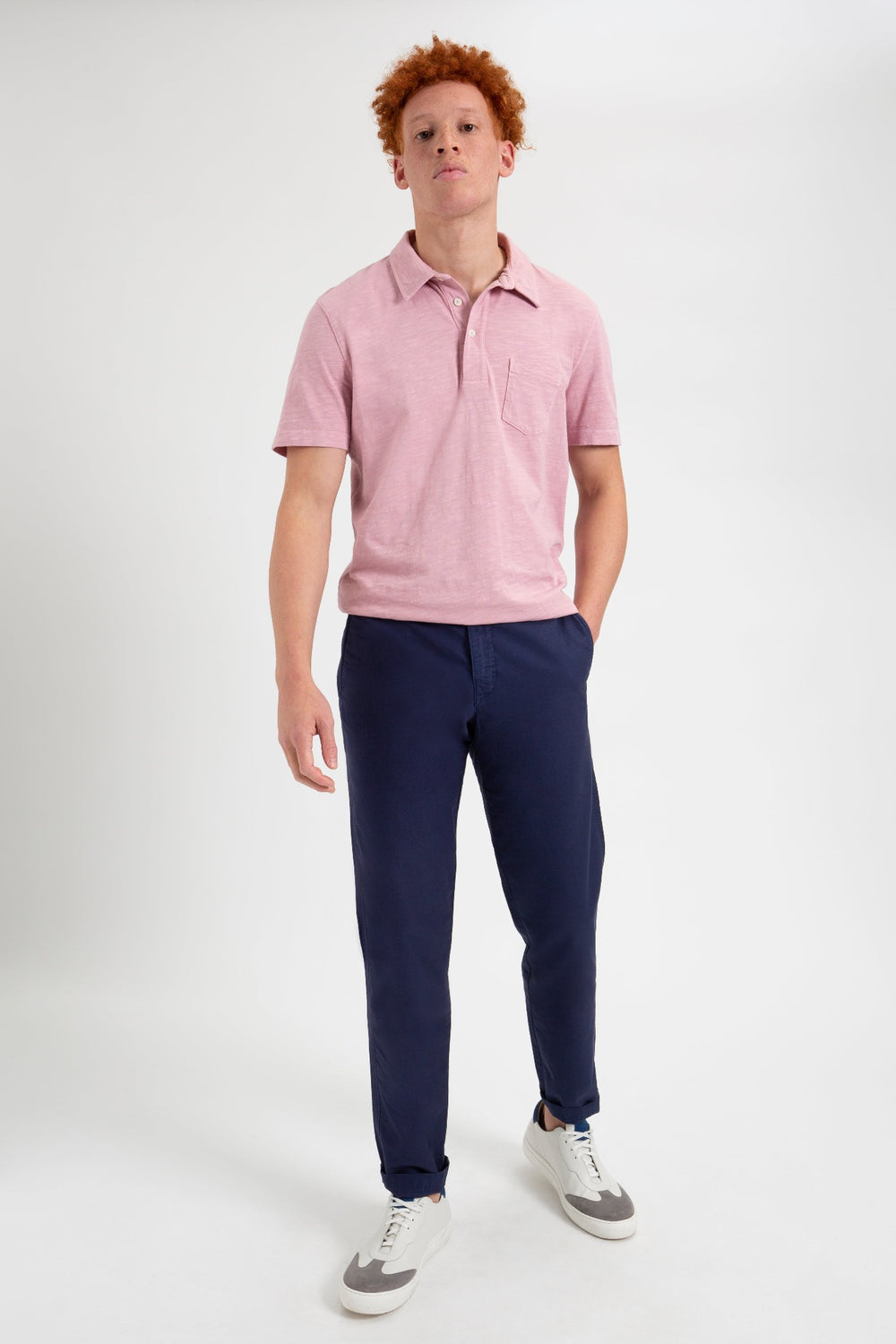 Nohavice Ben Sherman Beatnik Oxford Slim Taper Garment Dye Chino Námornícka Modrá | PBMIN8495