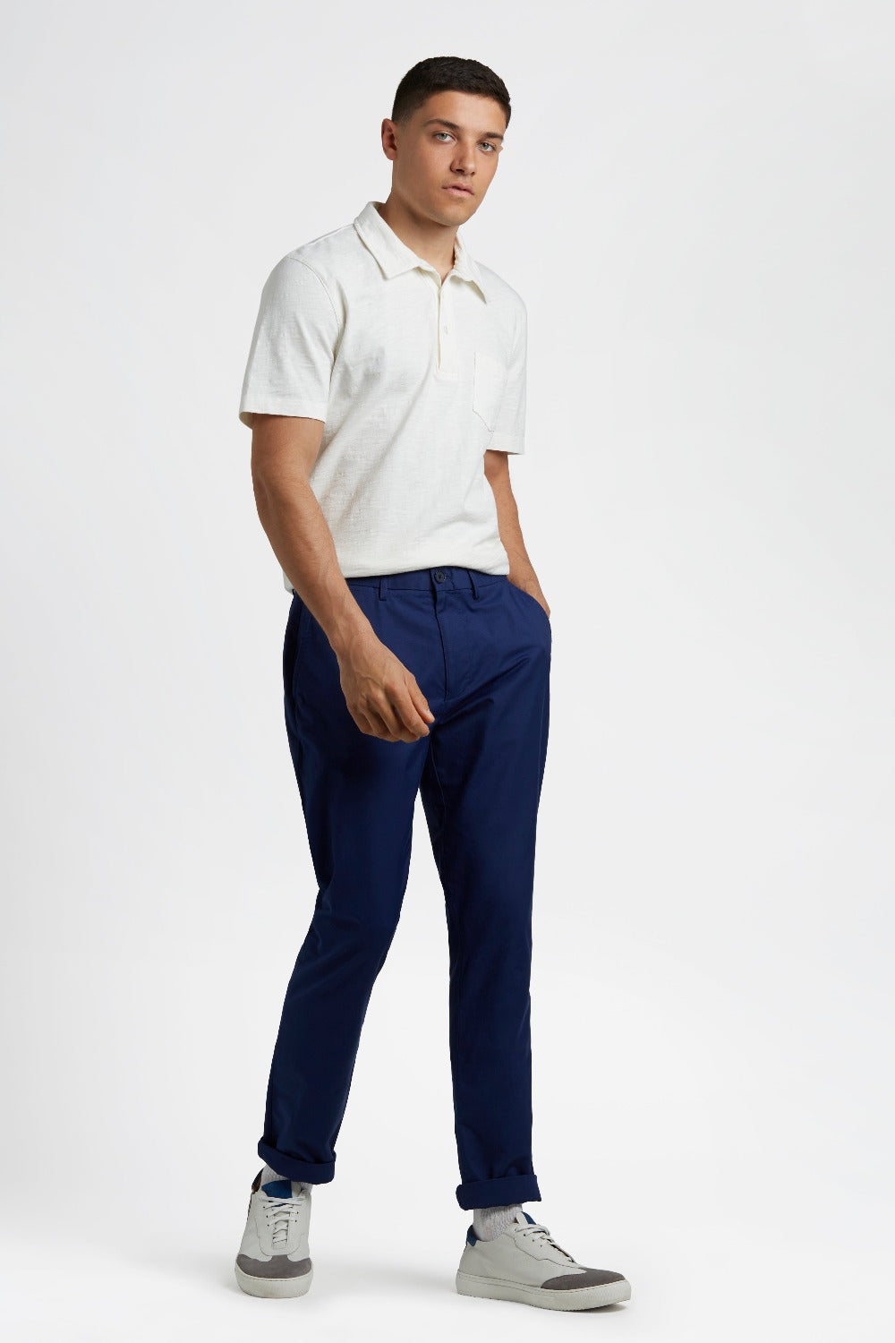 Nohavice Ben Sherman Everyday Slim Fit Chino Námornícka Modrá | KNITH3256