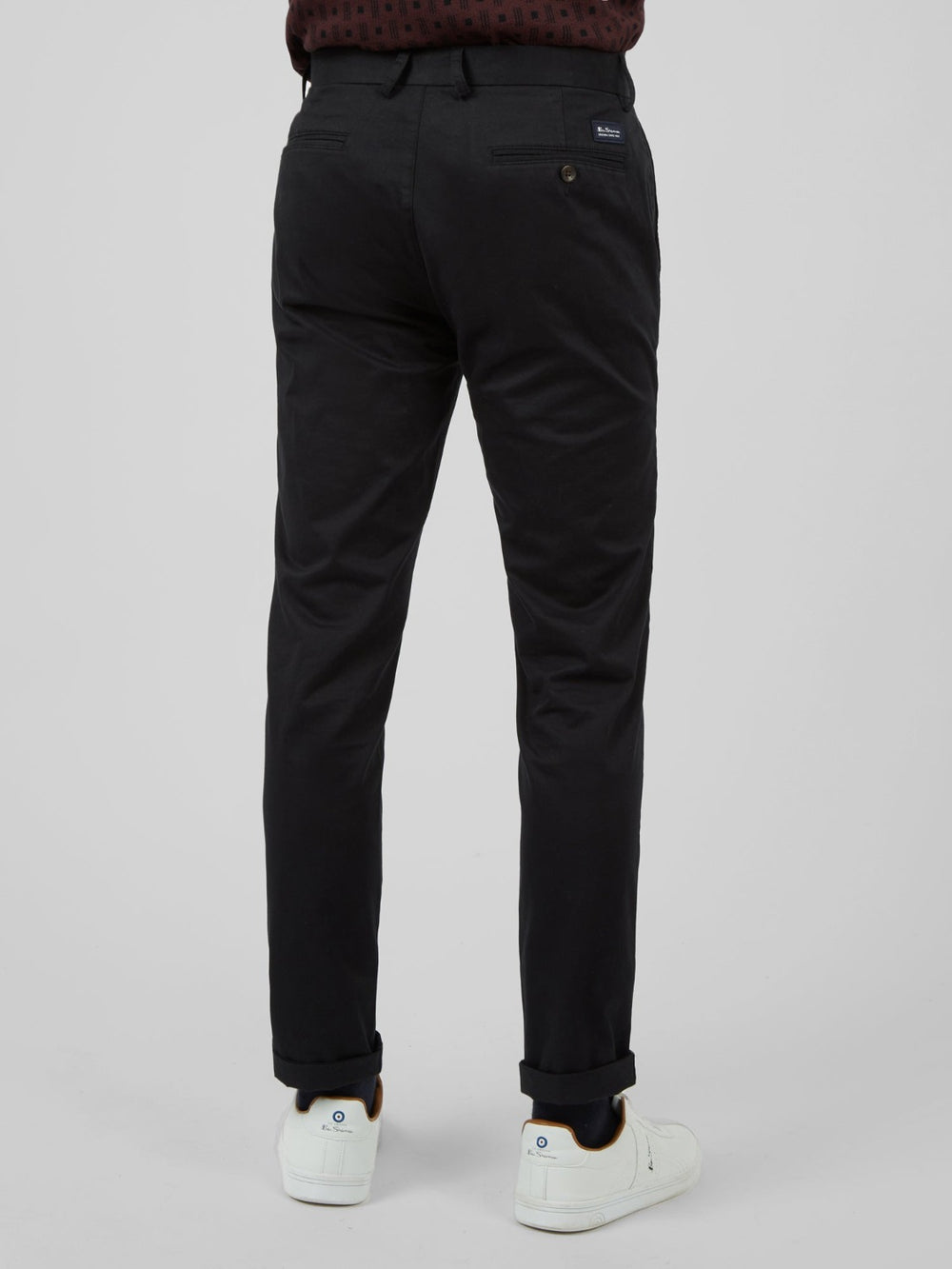 Nohavice Ben Sherman Signature Skinny Stretch Chino Čierne | UGJPH2074