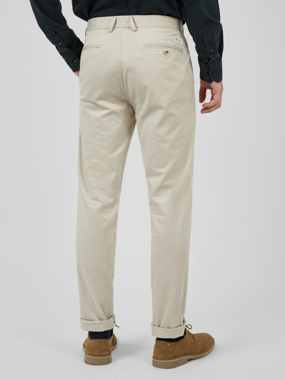 Nohavice Ben Sherman Signature Skinny Stretch Chino Biele | MBUHT4820