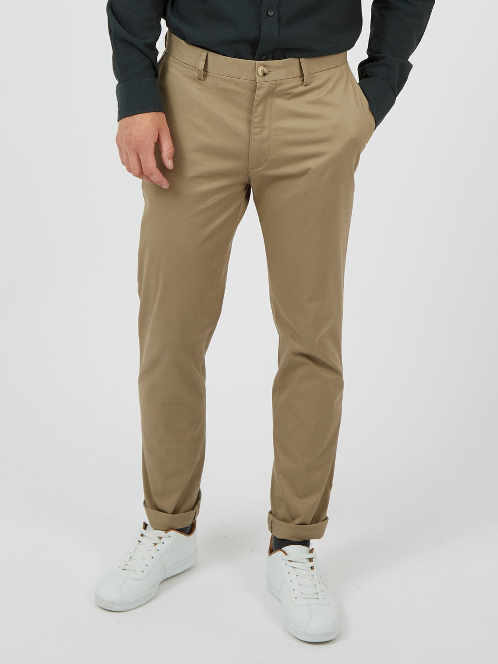 Nohavice Ben Sherman Signature Skinny Stretch Chino Siva | GAVOR1973