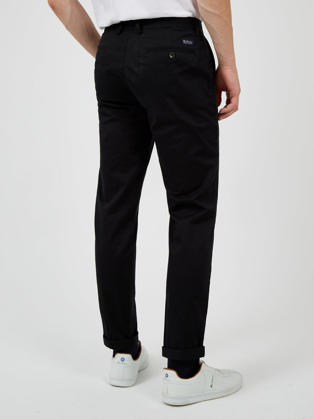 Nohavice Ben Sherman Signature Slim Stretch Chino Čierne | YEKNM5743