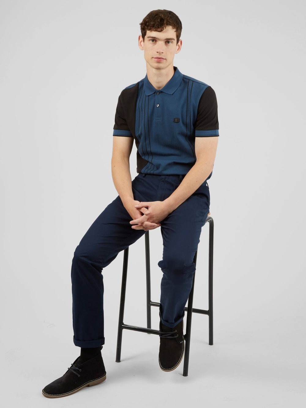 Nohavice Ben Sherman Signature Slim Stretch Chino Námornícka Modrá | IJSRC0127