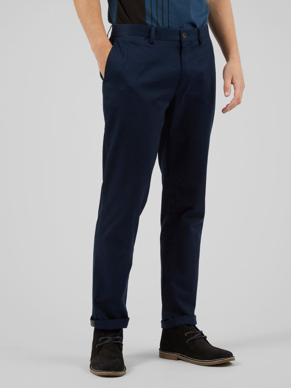 Nohavice Ben Sherman Signature Slim Stretch Chino Námornícka Modrá | IJSRC0127