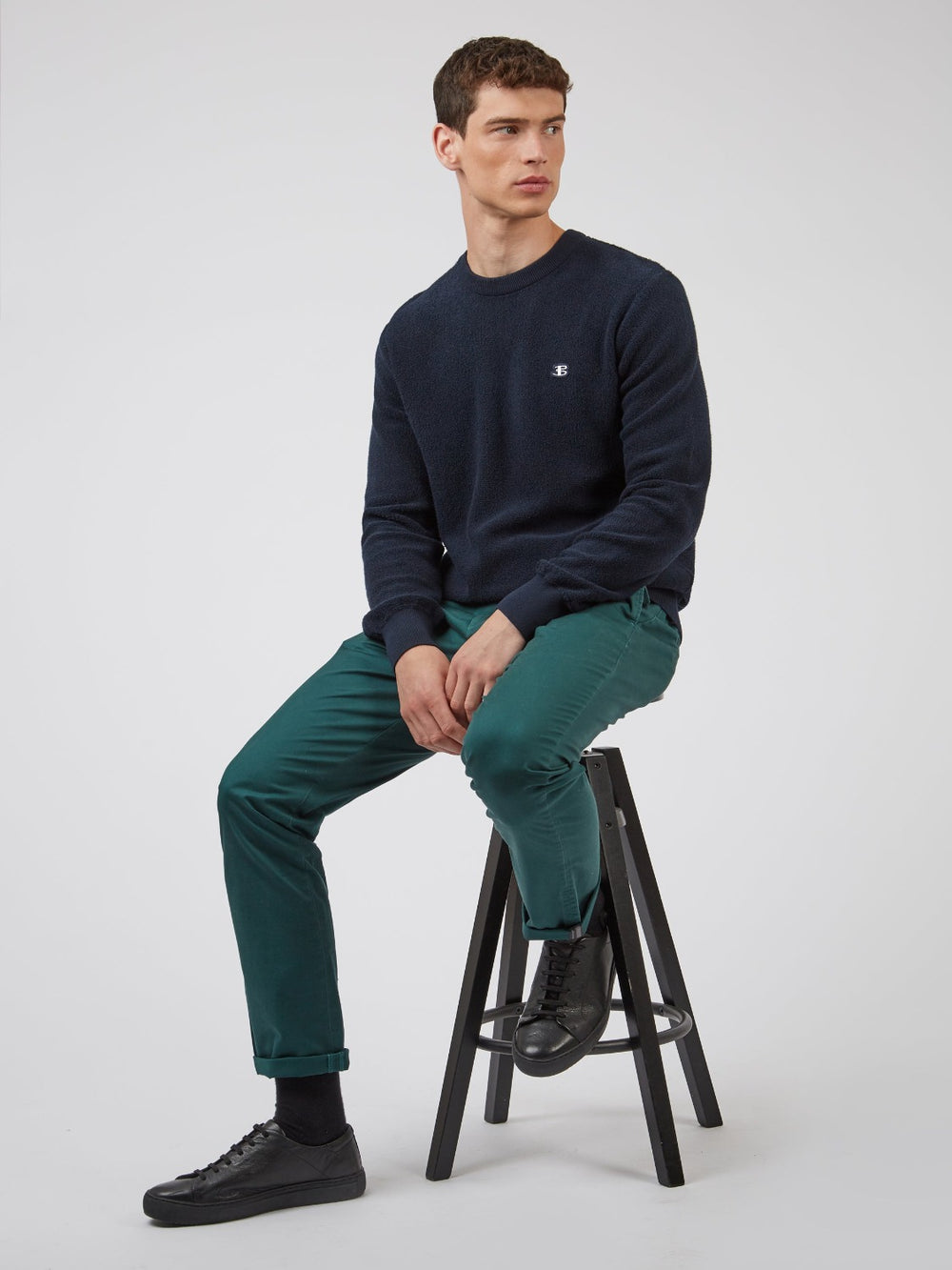 Nohavice Ben Sherman Signature Slim Stretch Chino Zelene | YCOPG4586