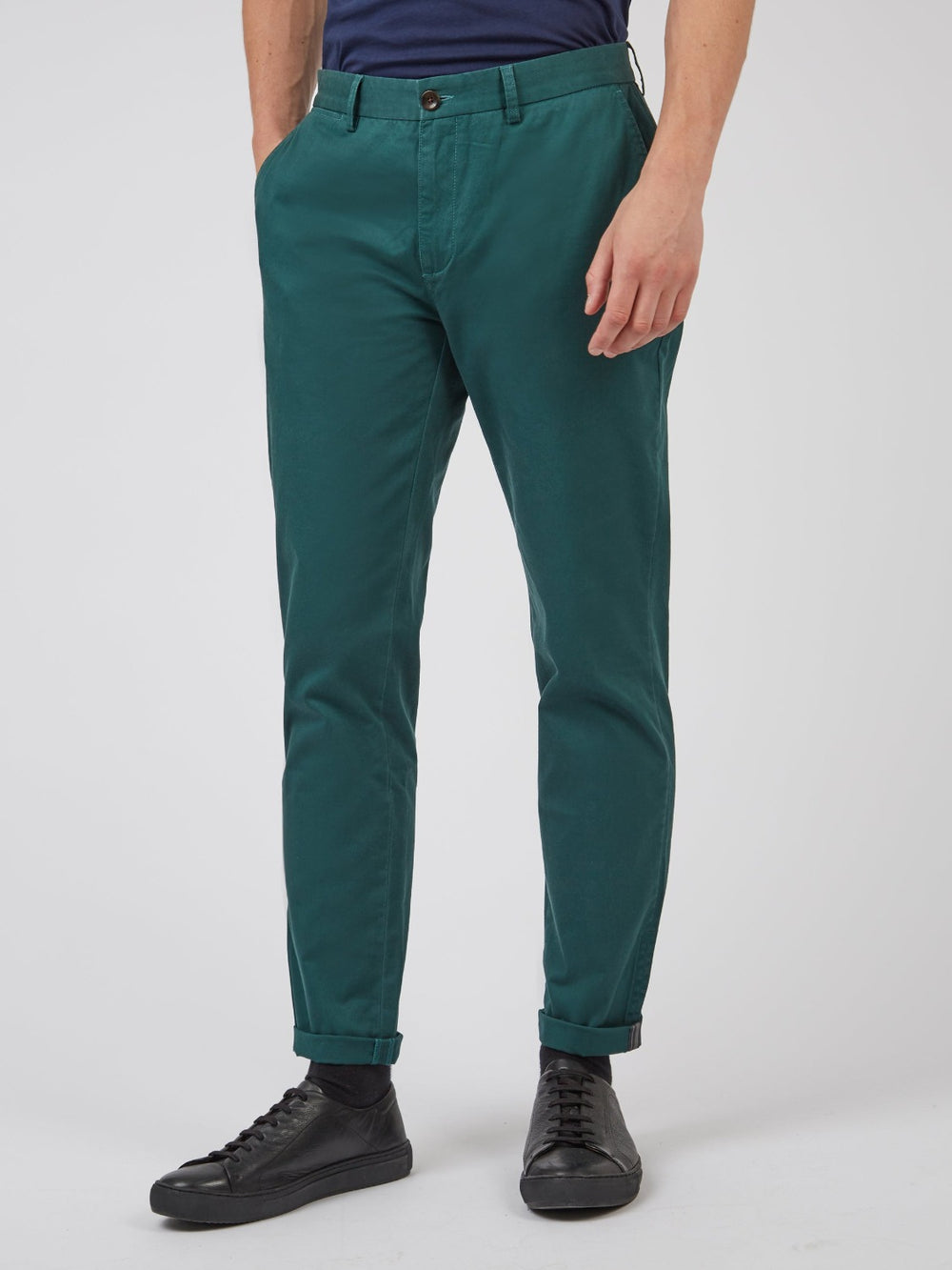 Nohavice Ben Sherman Signature Slim Stretch Chino Zelene | YCOPG4586