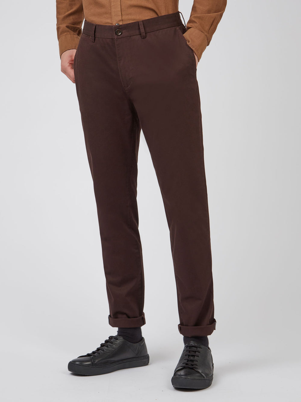 Nohavice Ben Sherman Signature Slim Stretch Chino Červené | TENHS2387