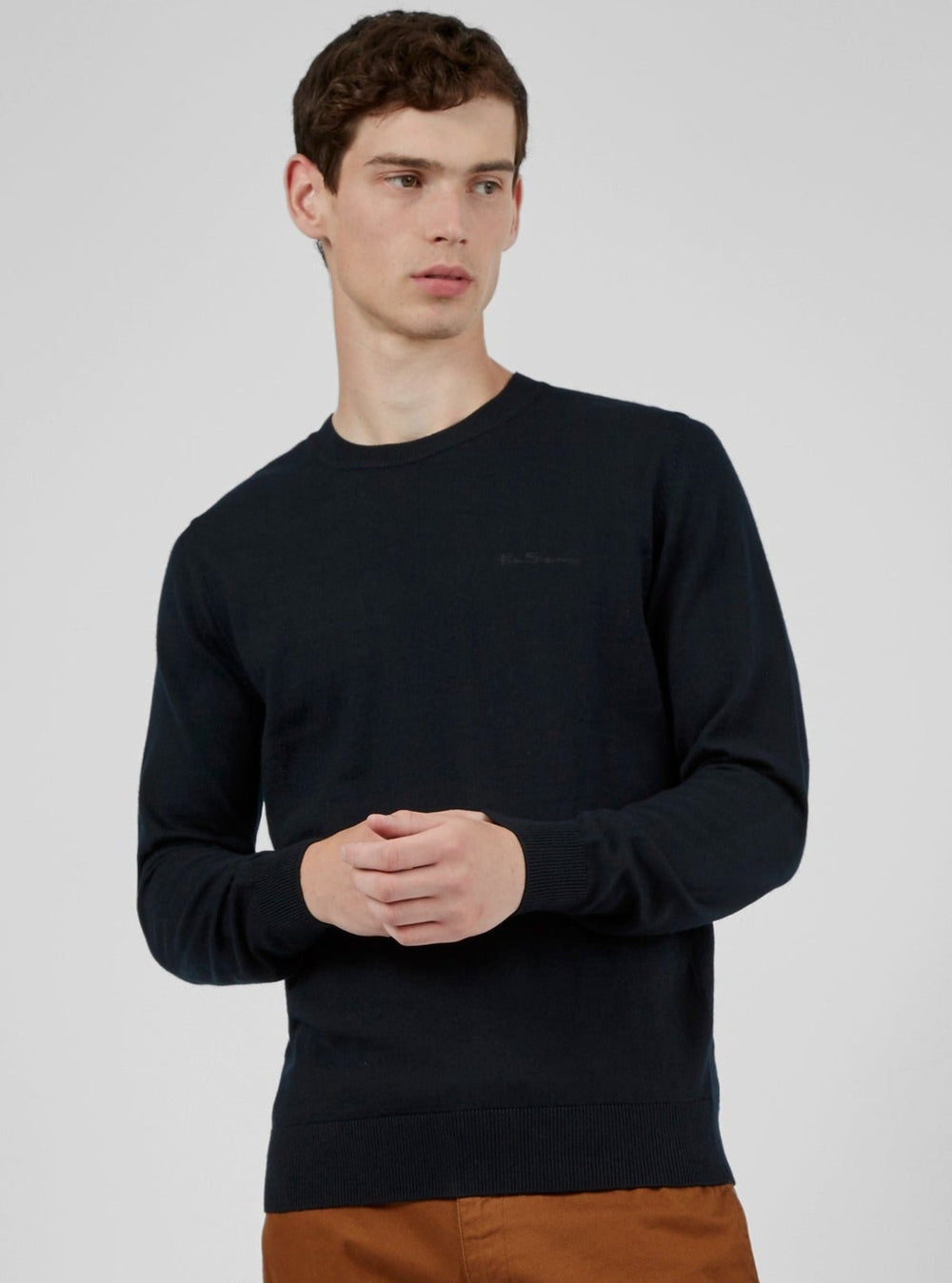 Pleteniny Ben Sherman Signature Crewneck Čierne | SUWVE2038