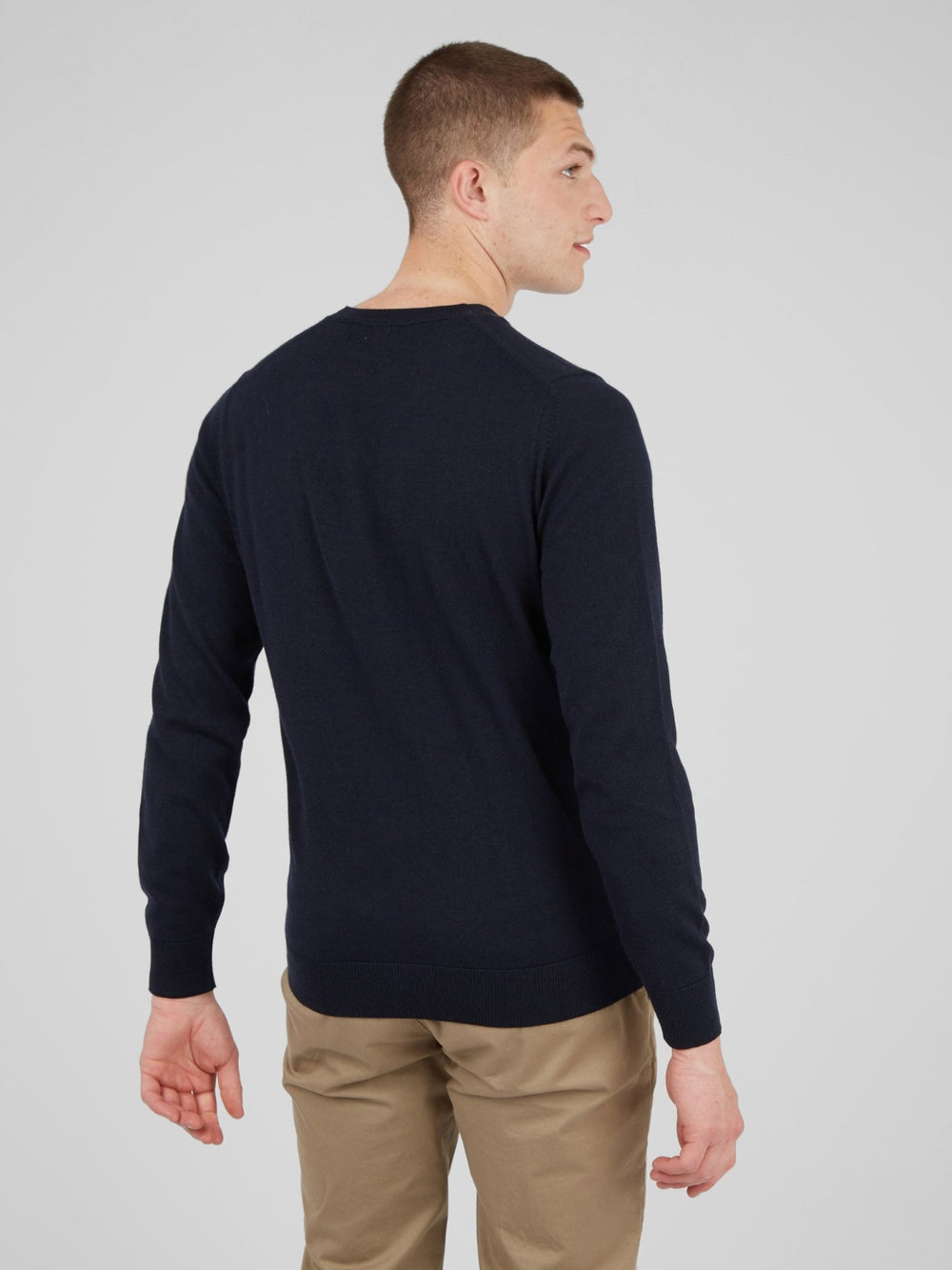 Pleteniny Ben Sherman Signature Crewneck Námornícka Modrá | WVTQR9621