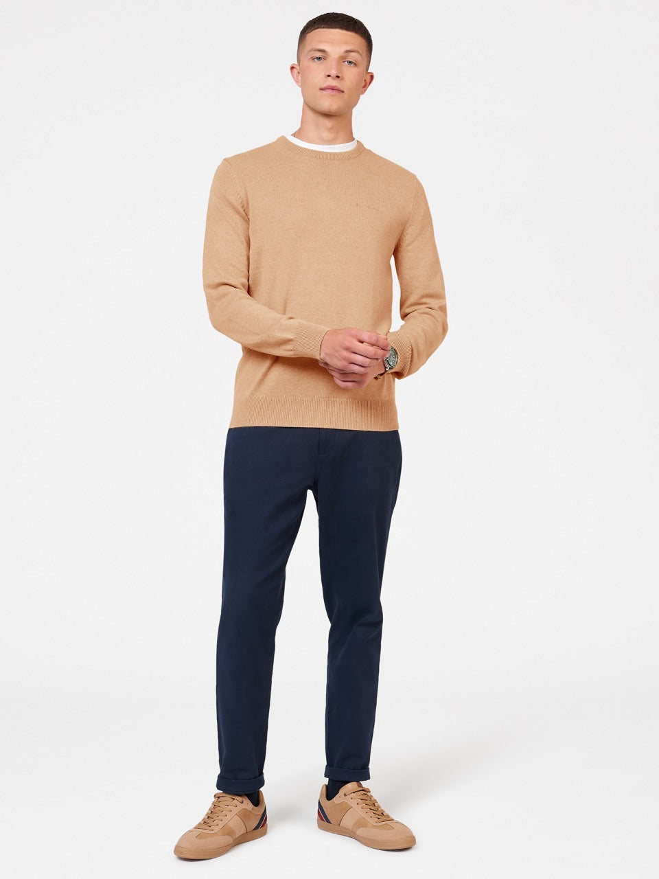 Pleteniny Ben Sherman Signature Crewneck Siva | RLMDB7580