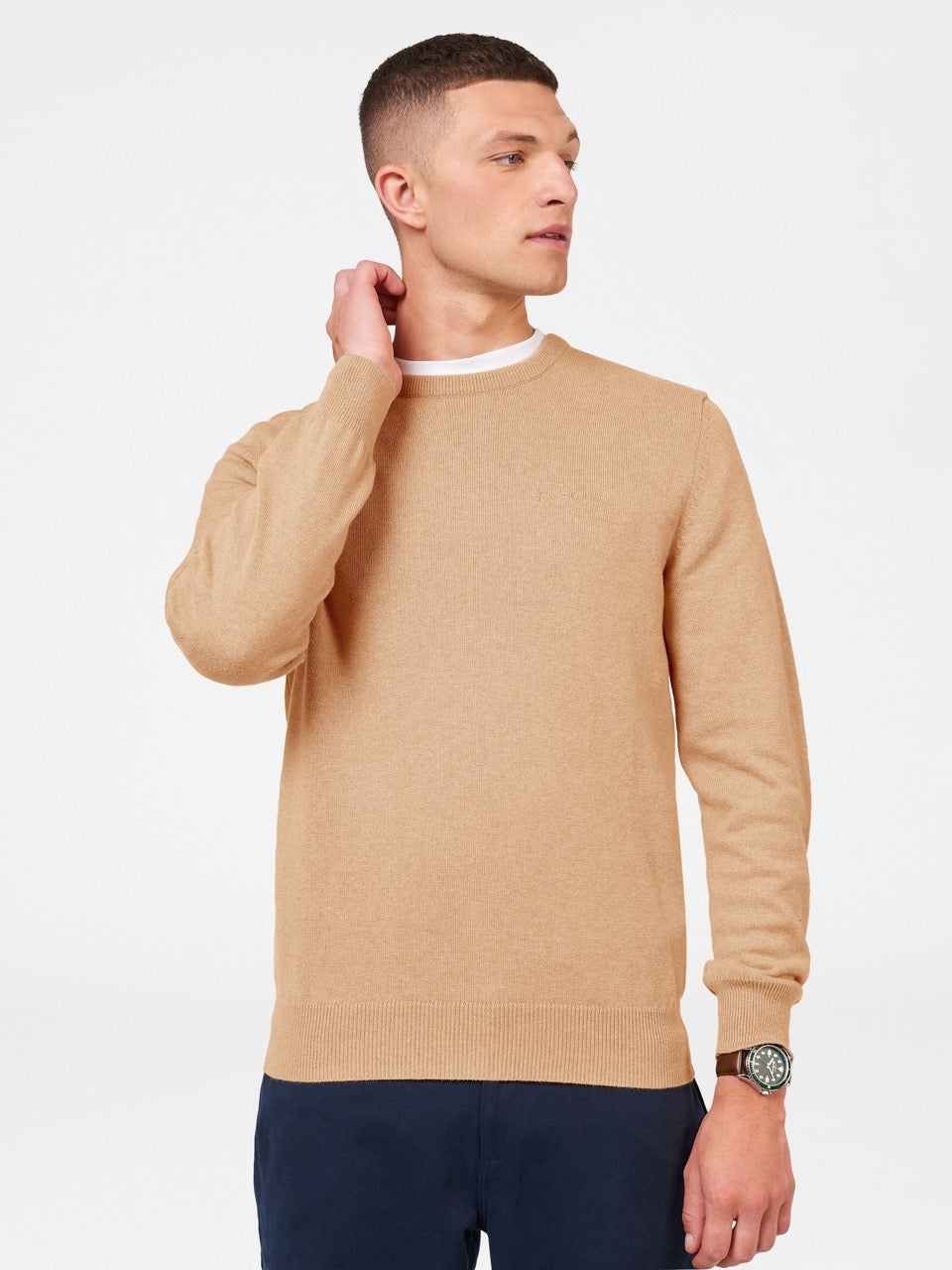 Pleteniny Ben Sherman Signature Crewneck Siva | RLMDB7580