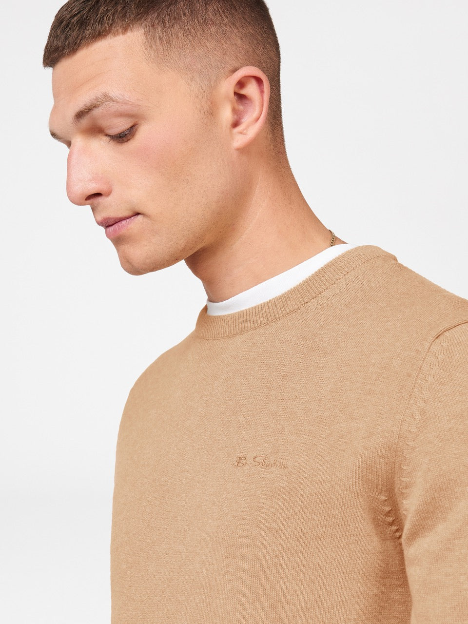 Pleteniny Ben Sherman Signature Crewneck Siva | RLMDB7580