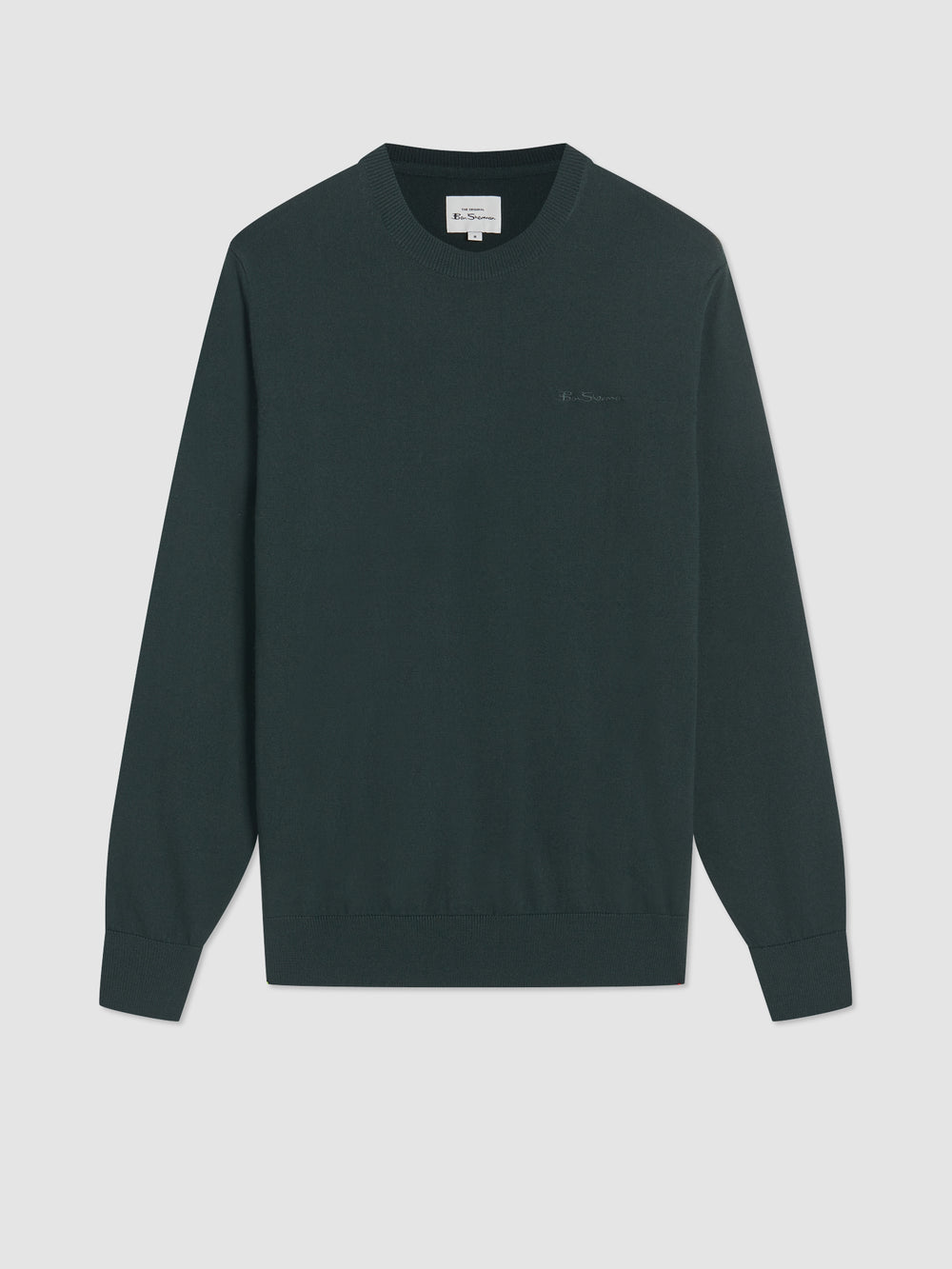 Pleteniny Ben Sherman Signature Merino Crewneck Tmavo Zelene | TIKYW6529