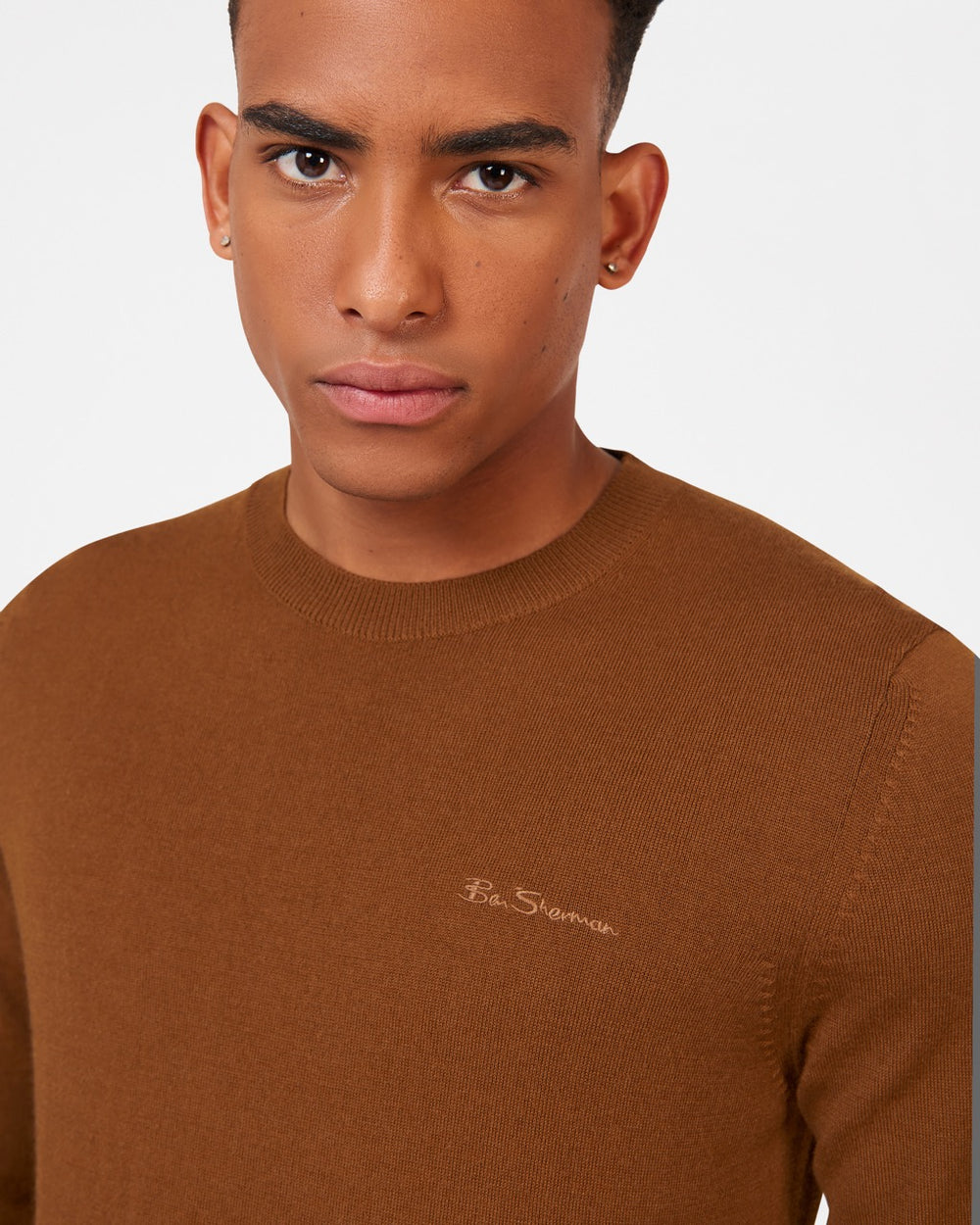 Pleteniny Ben Sherman Signature Merino Crewneck Hnede | LUHEB0279