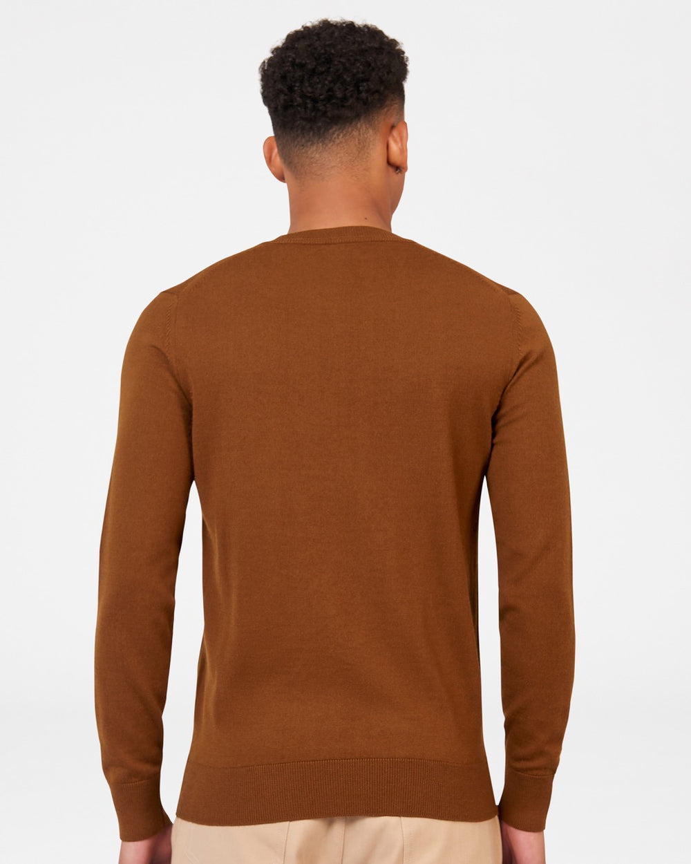 Pleteniny Ben Sherman Signature Merino Crewneck Hnede | LUHEB0279