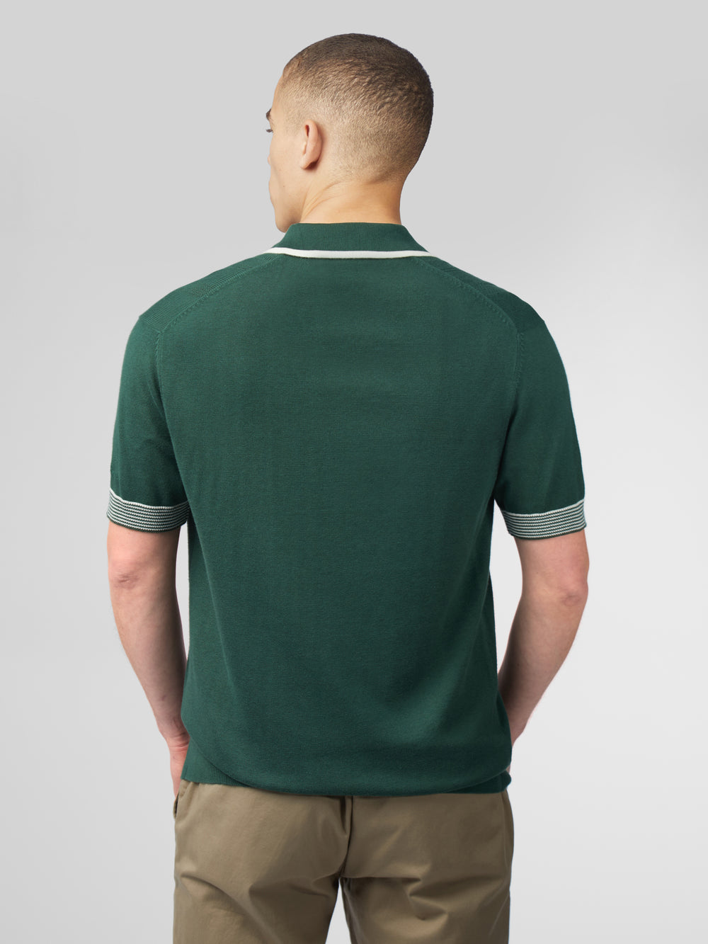 Pleteniny Ben Sherman Signature Open Neck Polo Zelene | WNPZY2180