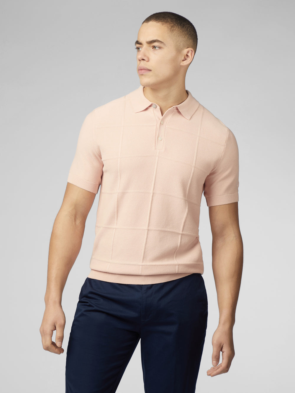 Pleteniny Ben Sherman Signature Textured Polo Ruzove | JPSZM7328