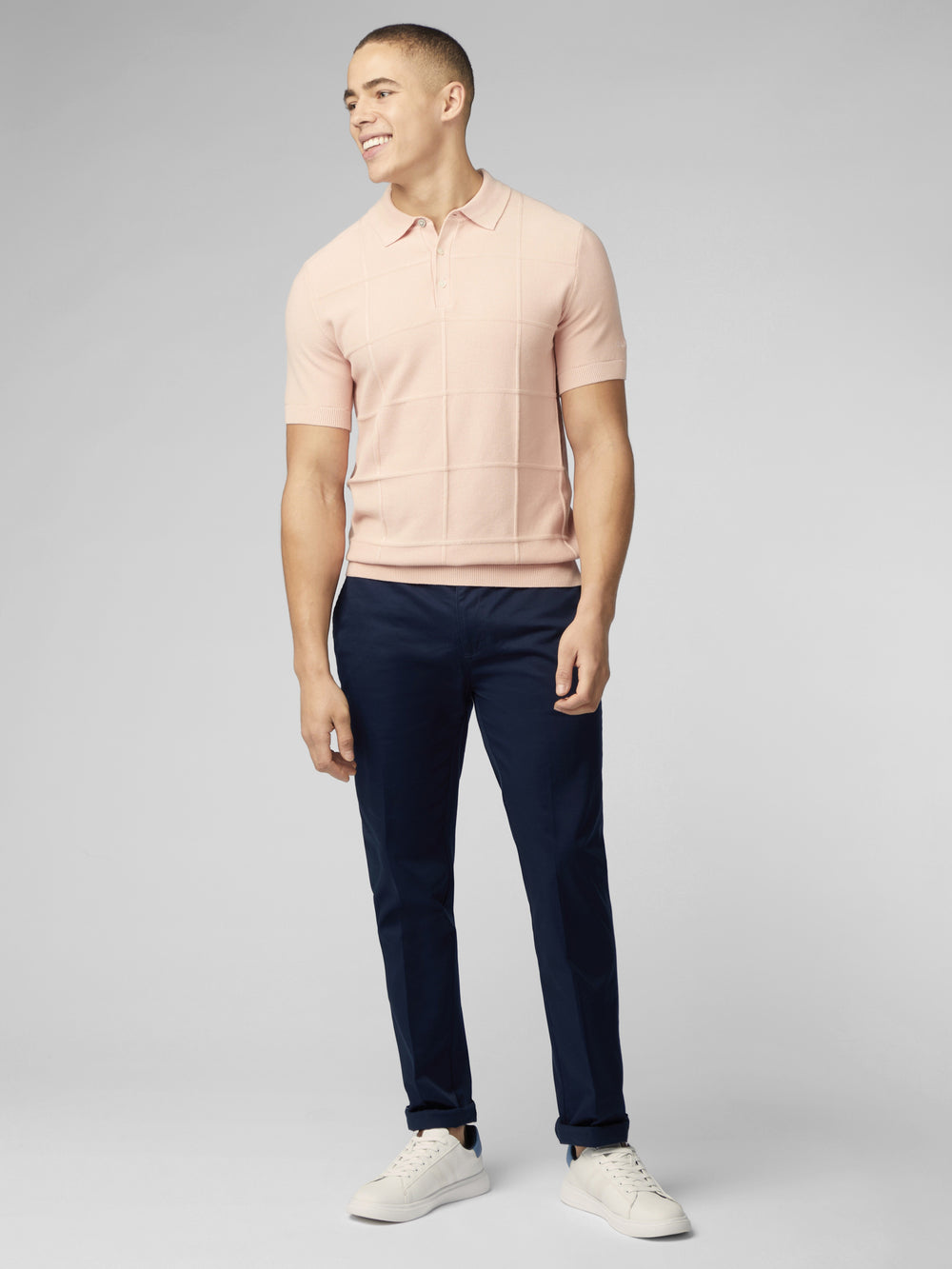 Pleteniny Ben Sherman Signature Textured Polo Ruzove | JPSZM7328