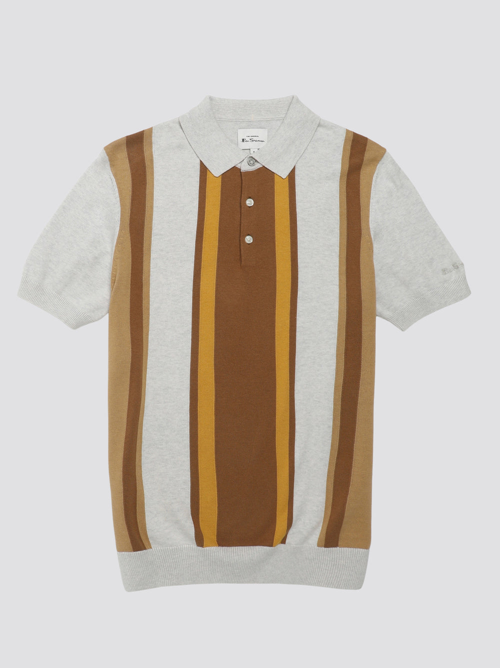 Pleteniny Ben Sherman Signature Vertical Stripe Polo Biele | UDVQW8397