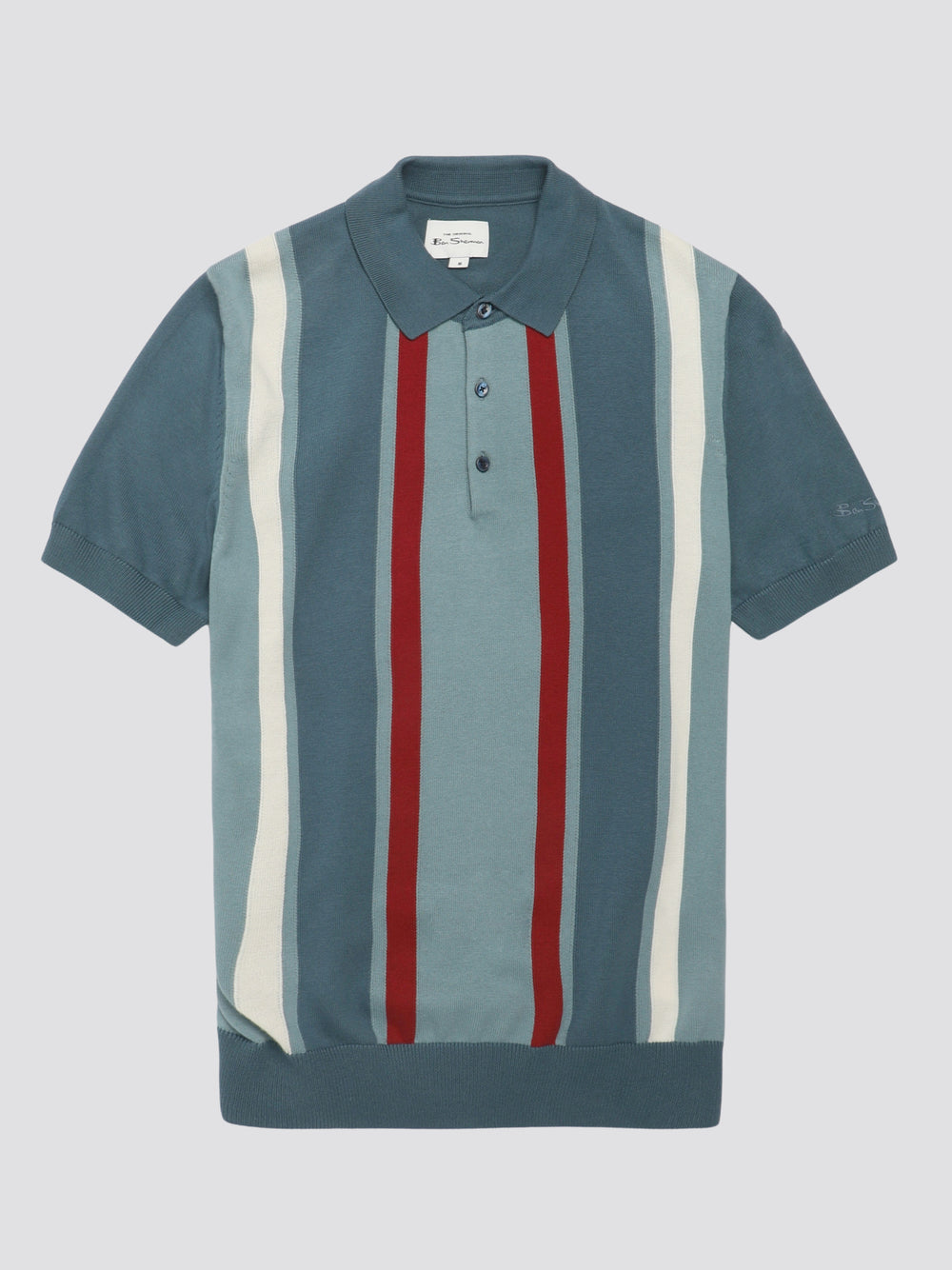 Pleteniny Ben Sherman Signature Vertical Stripe Polo Tyrkysové | XPART1238