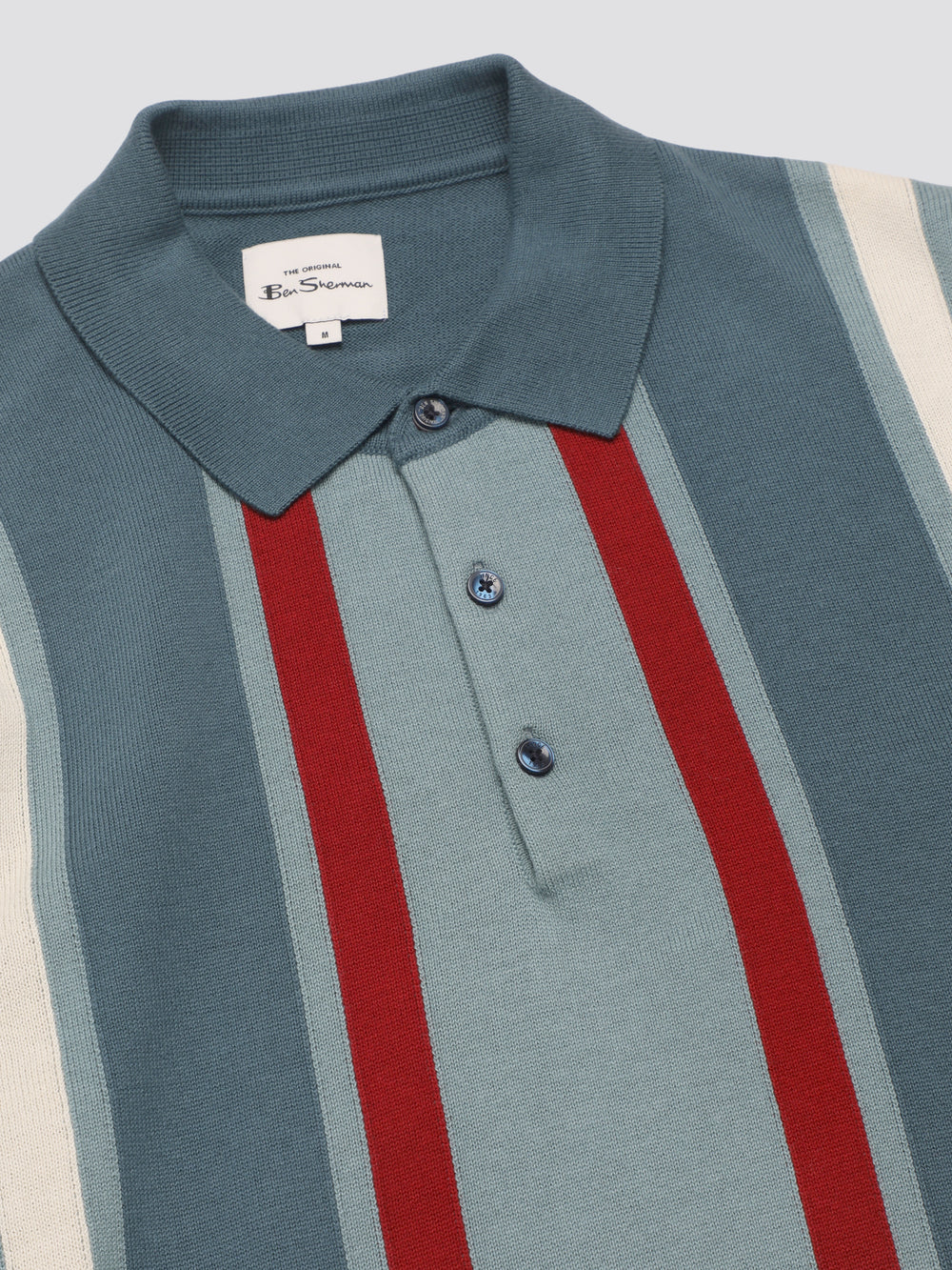 Pleteniny Ben Sherman Signature Vertical Stripe Polo Tyrkysové | XPART1238