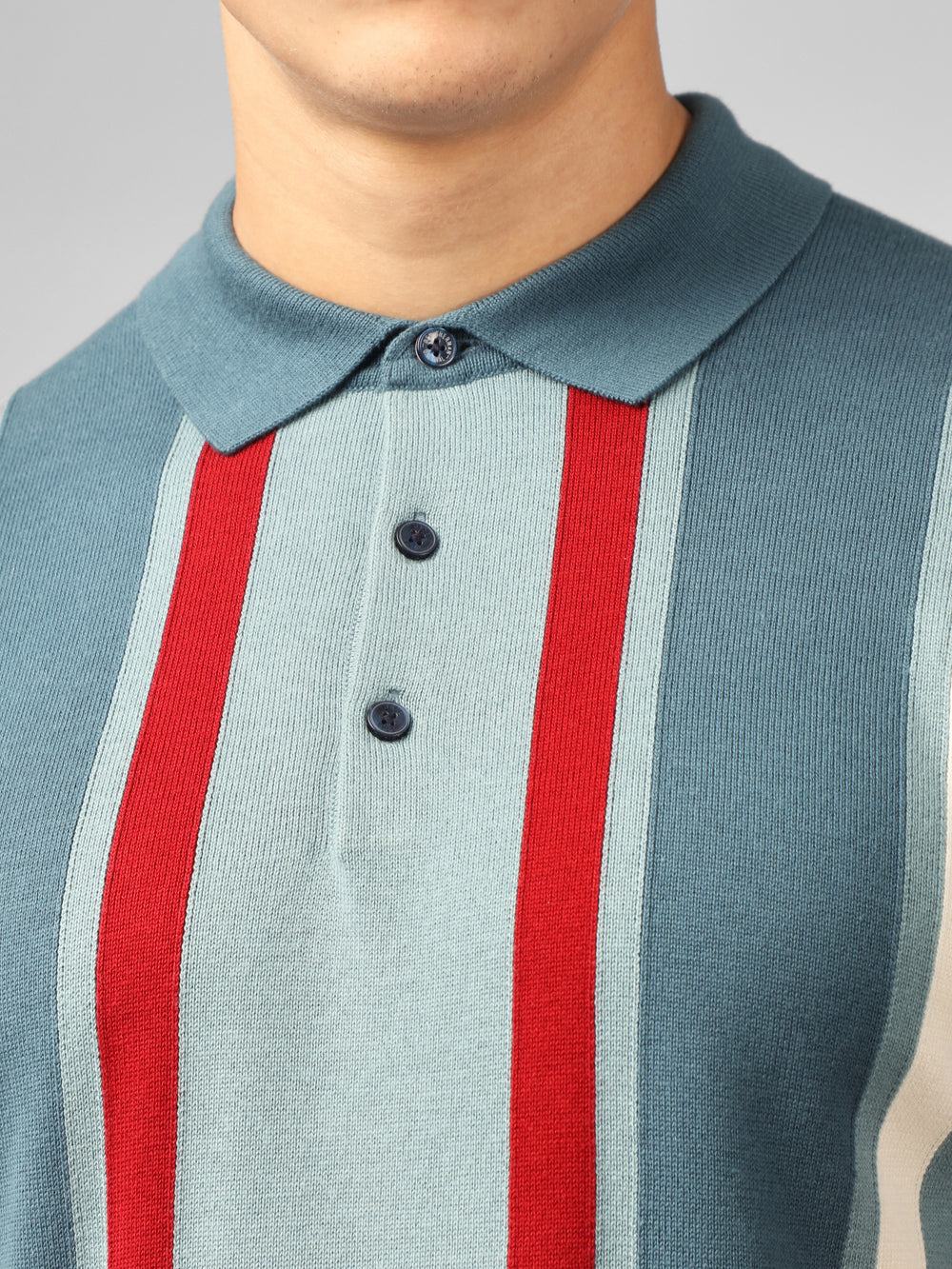 Pleteniny Ben Sherman Signature Vertical Stripe Polo Tyrkysové | XPART1238