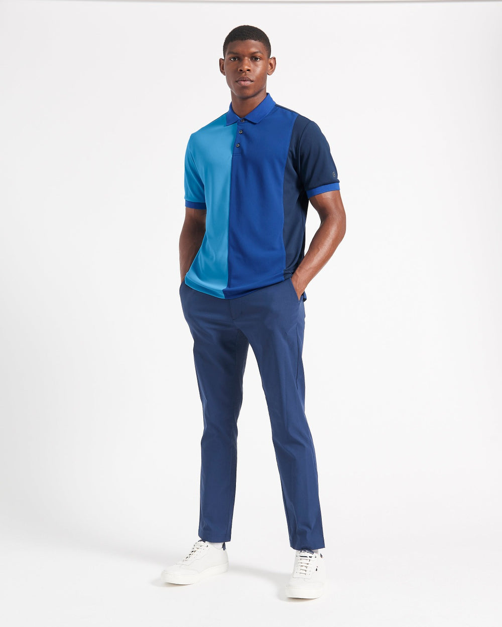 Polokosele Ben Sherman 360 Motion Stretch Colorblock Modre Kráľovská Modrá | WOLYM3782