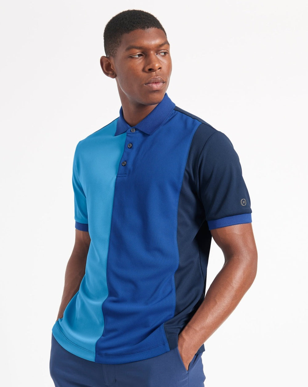 Polokosele Ben Sherman 360 Motion Stretch Colorblock Modre Kráľovská Modrá | WOLYM3782