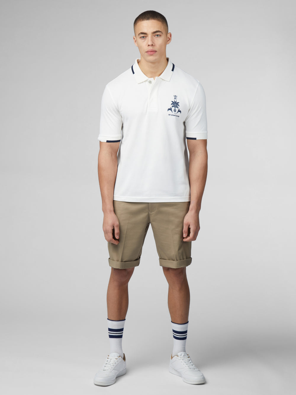 Polokosele Ben Sherman B by Ben Sherman Sports Club Embroidered Biele | MKEAR6438