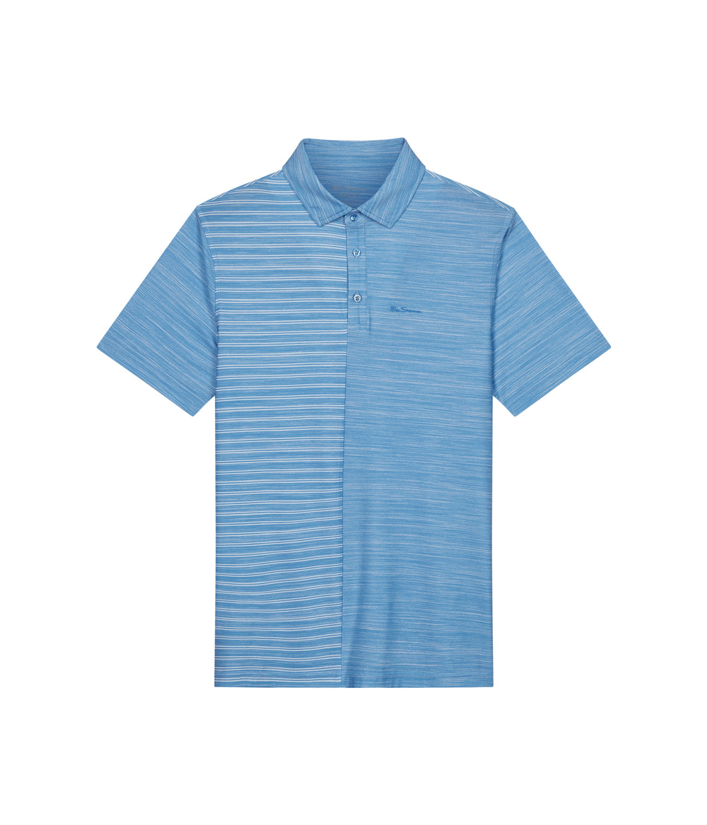 Polokosele Ben Sherman Melange Stripes Color Block Tech Jersey Sports Fit Modre | CEUHJ5728