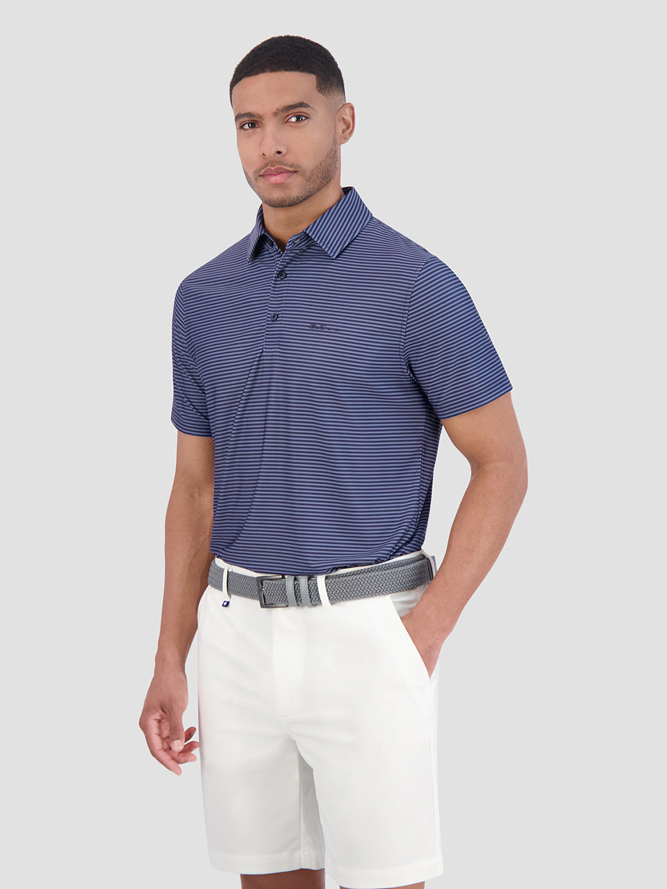 Polokosele Ben Sherman Mini Stripes Tech Jersey Sports Fit Námornícka Modrá | EQHXF6437