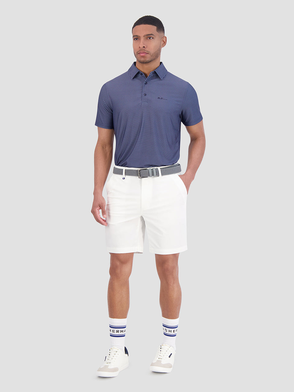 Polokosele Ben Sherman Mini Stripes Tech Jersey Sports Fit Námornícka Modrá | EQHXF6437