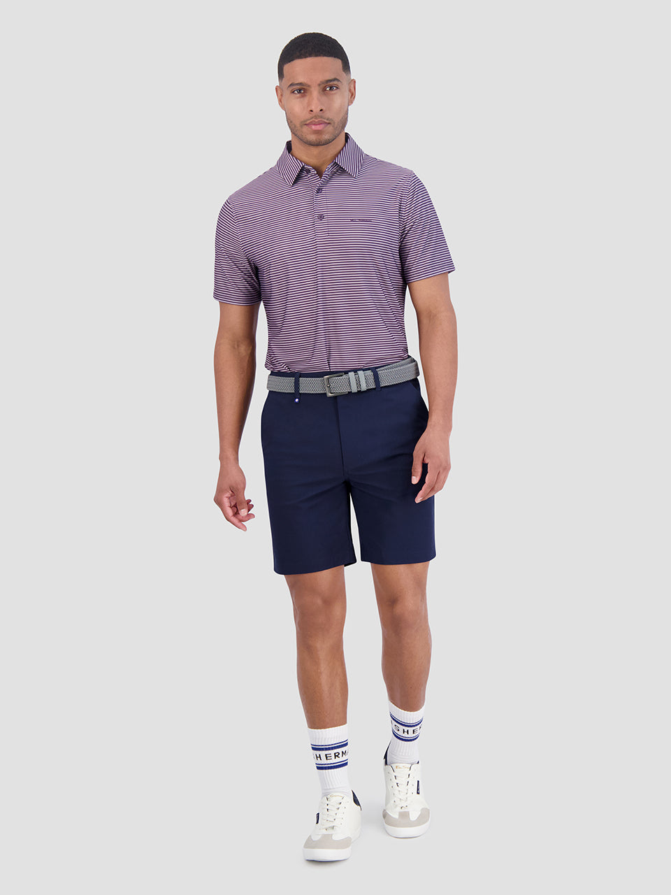 Polokosele Ben Sherman Mini Stripes Tech Jersey Sports Fit Nachový | PWNOB3851