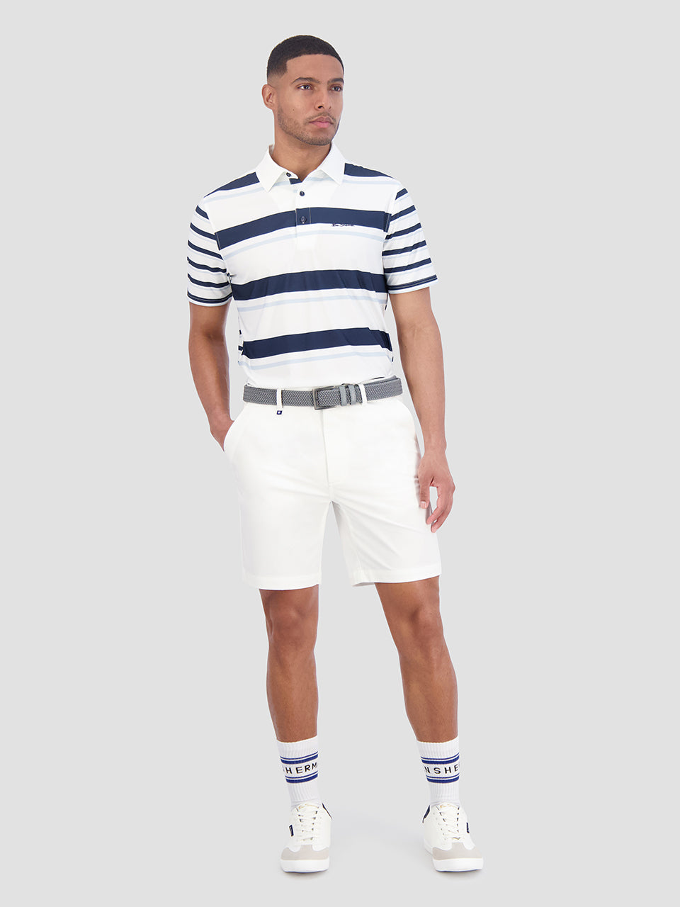 Polokosele Ben Sherman Mixed Mod Stripes Tech Jersey Sports Fit Modre | IVDCJ6475