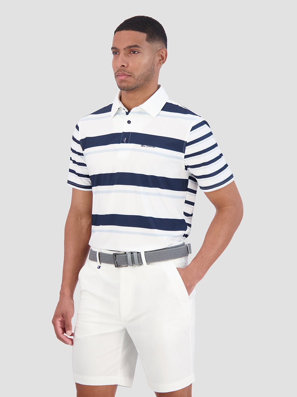 Polokosele Ben Sherman Mixed Mod Stripes Tech Jersey Sports Fit Modre | IVDCJ6475