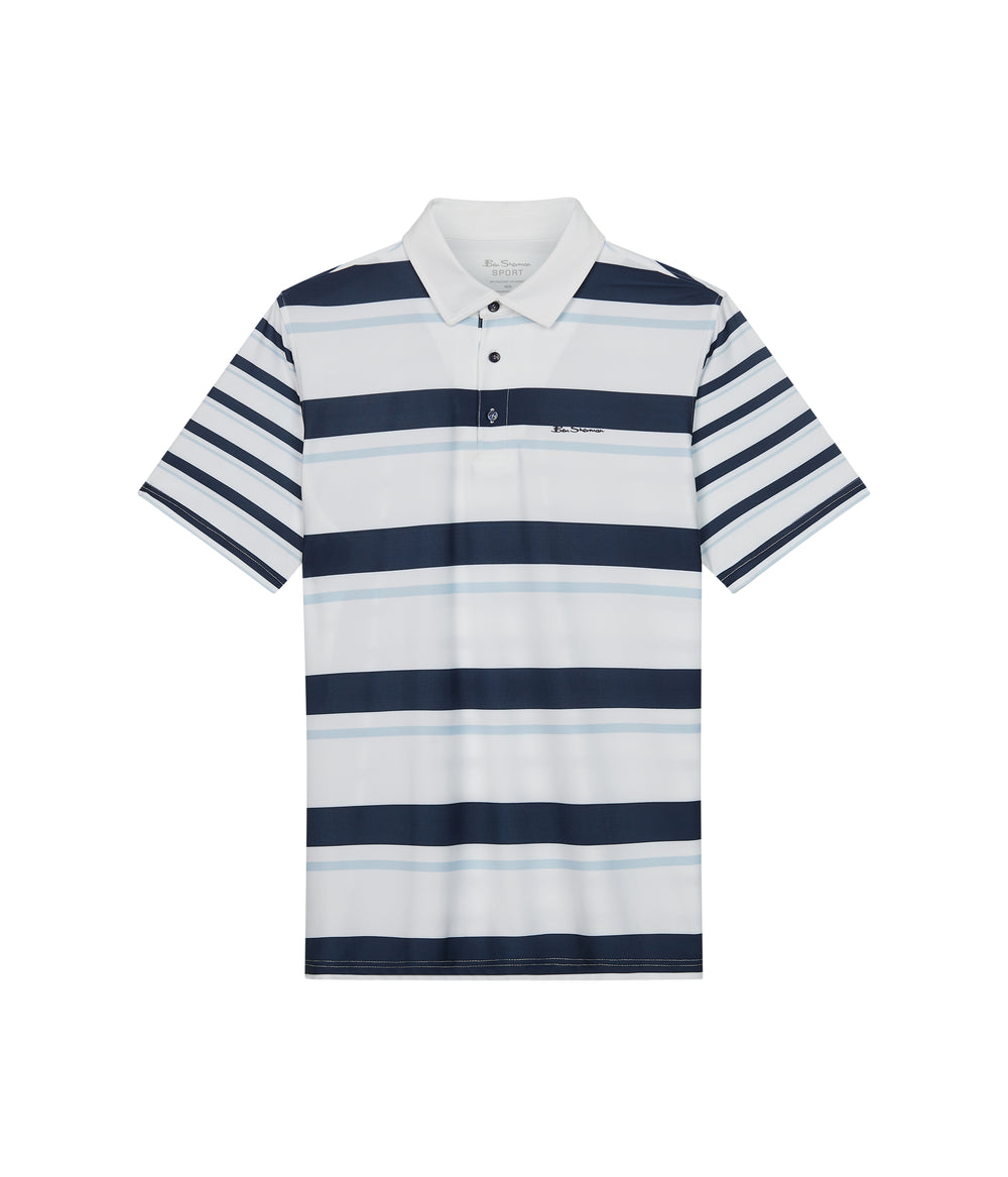 Polokosele Ben Sherman Mixed Mod Stripes Tech Jersey Sports Fit Modre | IVDCJ6475