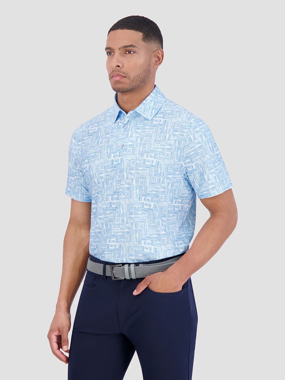 Polokosele Ben Sherman Radio Stack Tech Jersey Sports Fit Modre | KBZUV0163