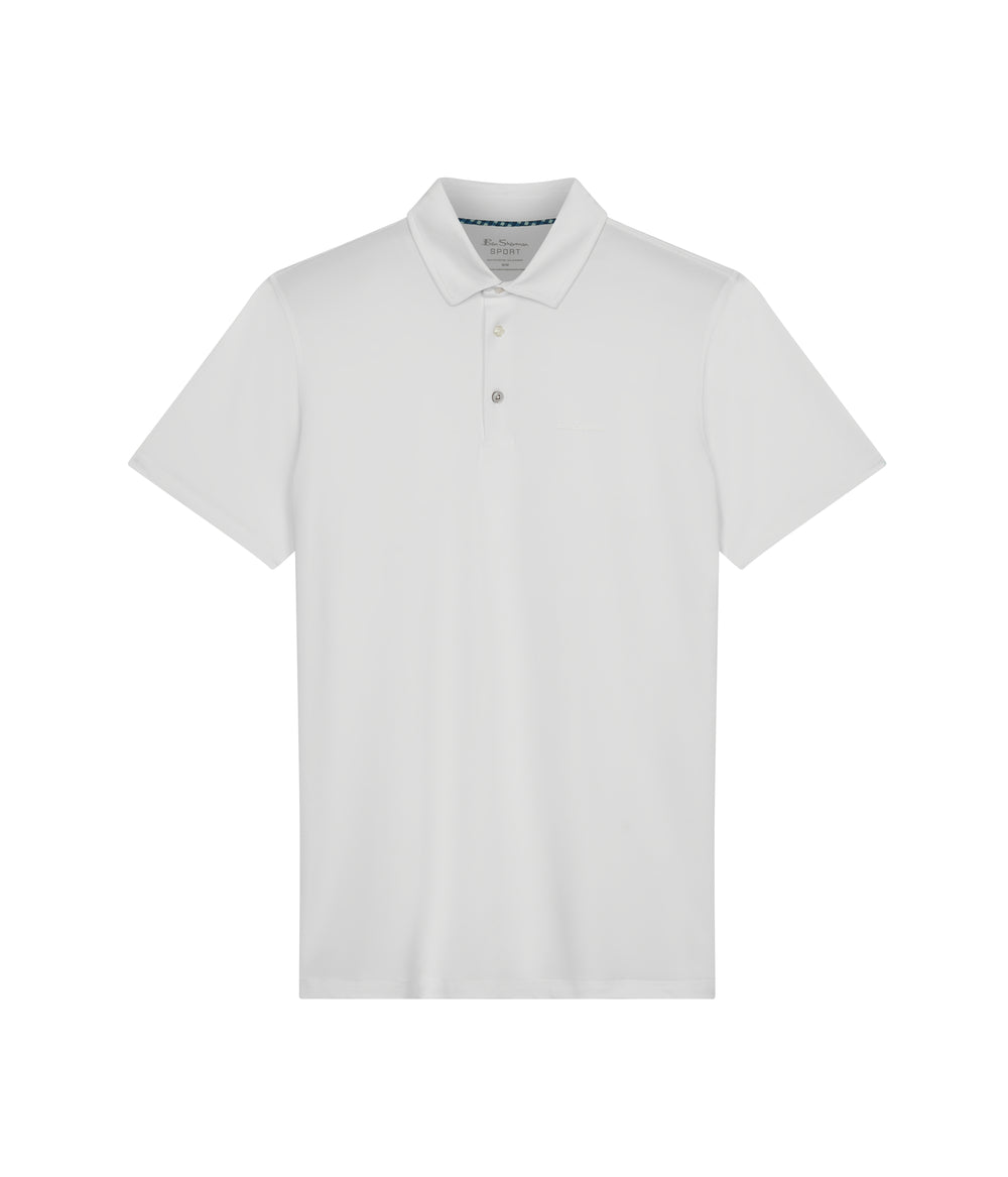 Polokosele Ben Sherman Solid Air Pique Sports Fit Biele | MSCTD0179