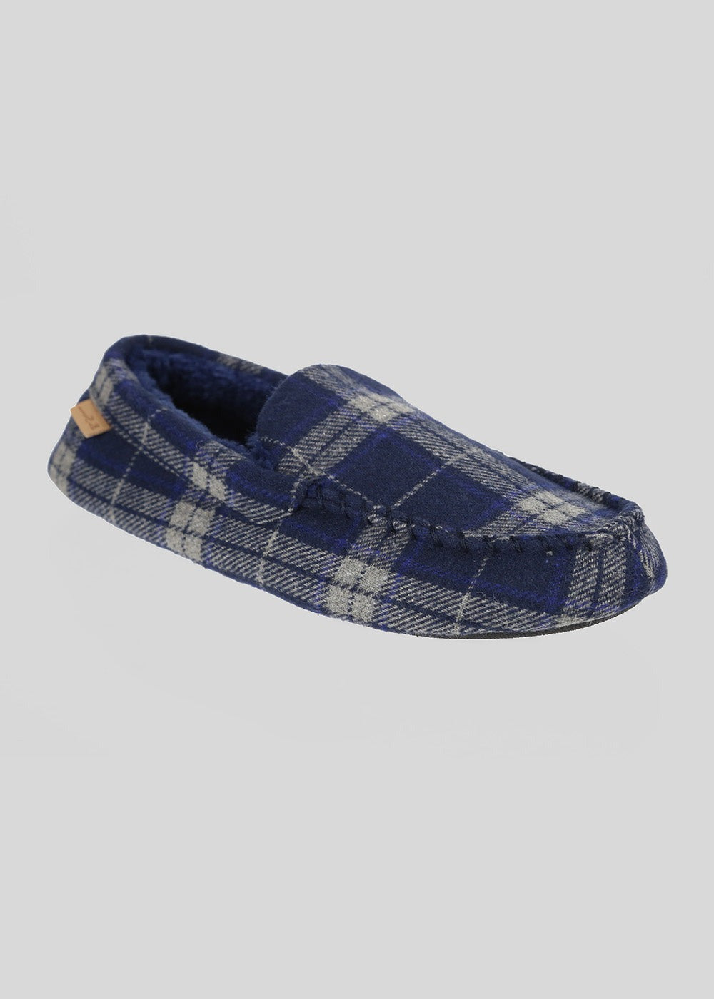 Slipper Ben Sherman Gritti Palace Check Moccasin Námornícka Modrá | SRLFT9873