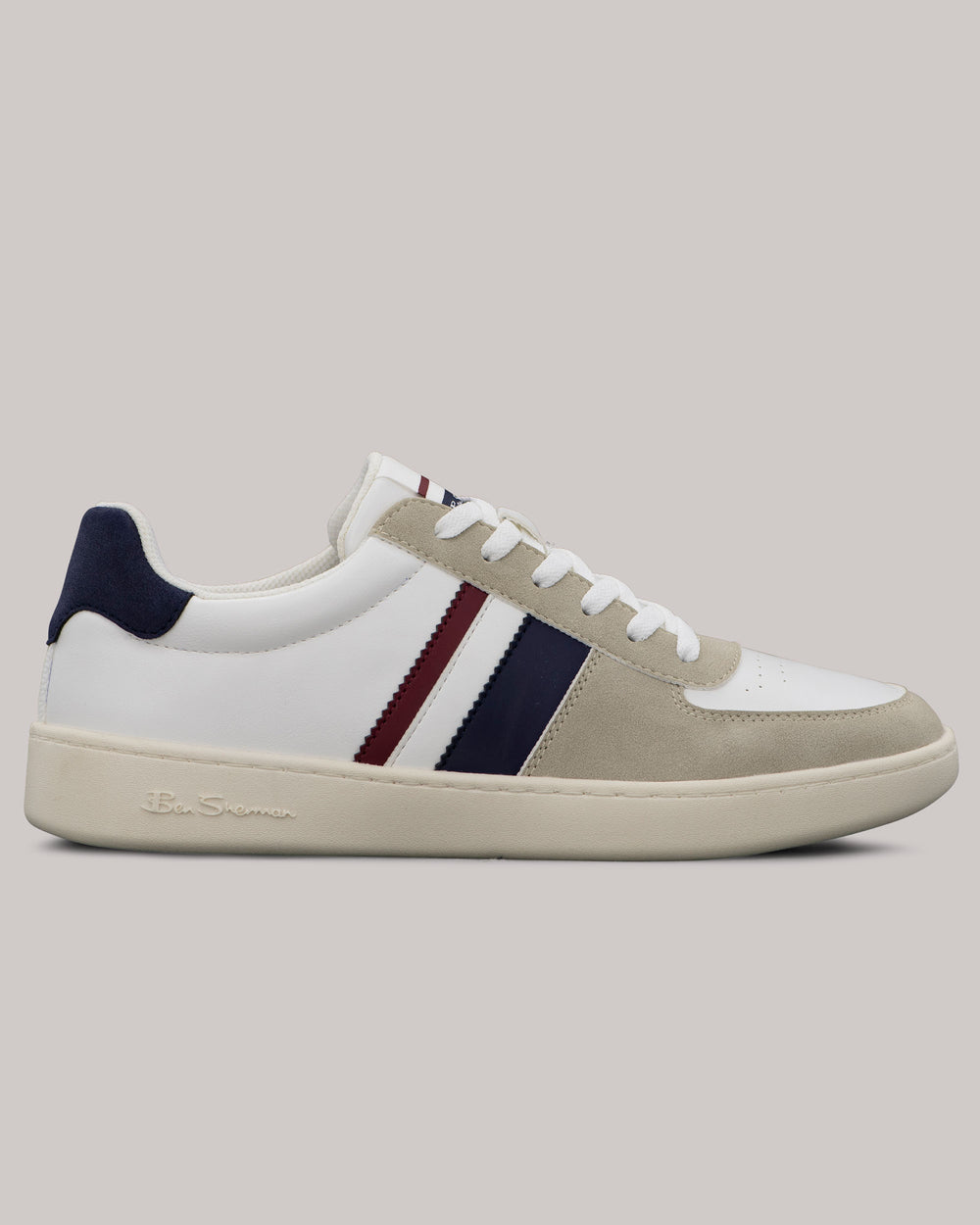 Tenisky Ben Sherman Hyde Navy Stripe Biele | PBOKY6780