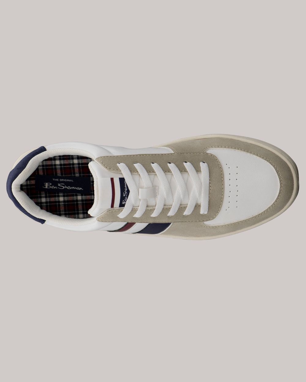 Tenisky Ben Sherman Hyde Navy Stripe Biele | PBOKY6780