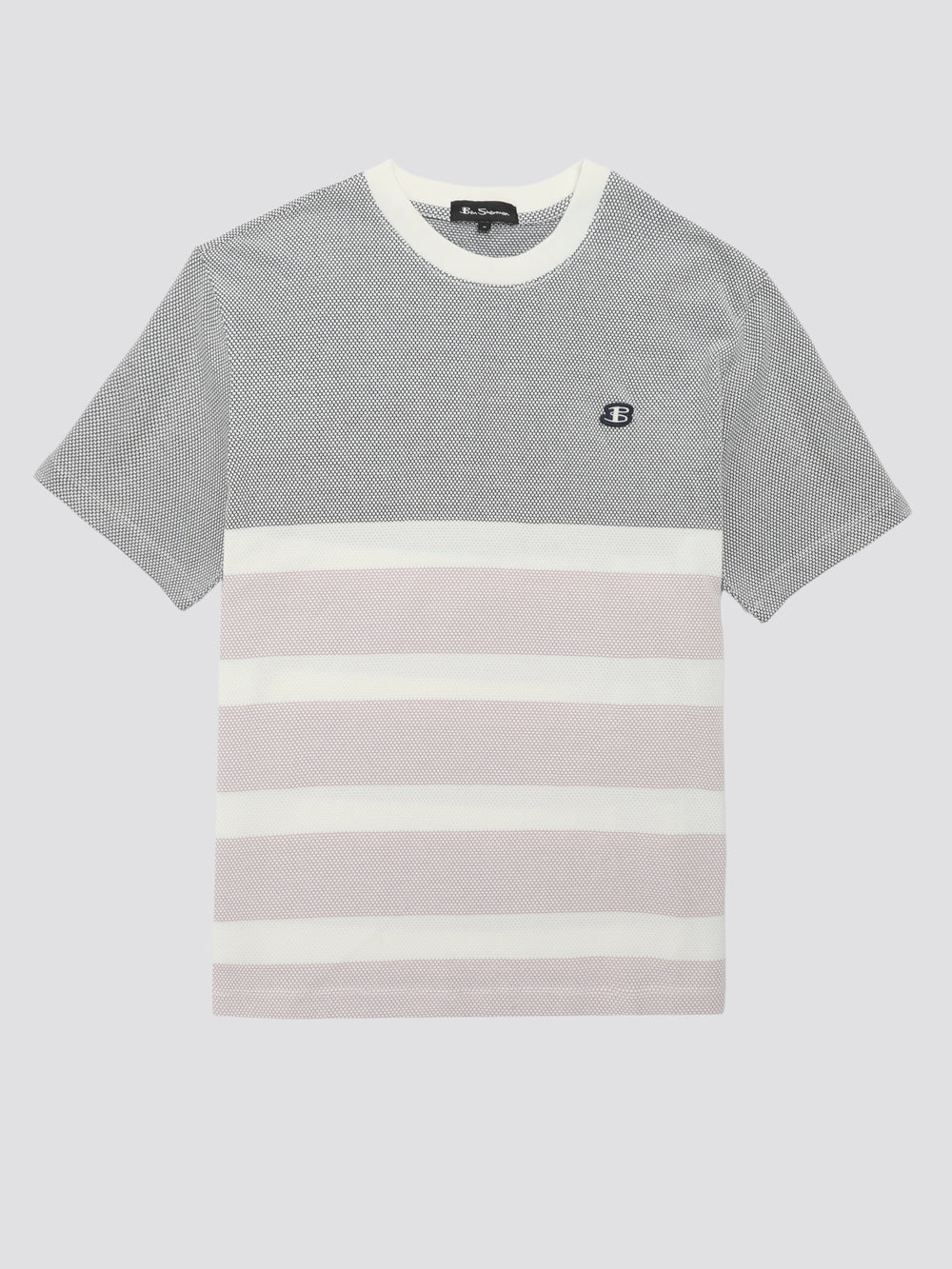 Tricko Ben Sherman B by Ben Sherman Textured Block Stripe Námornícka Modrá | JIXTL2348