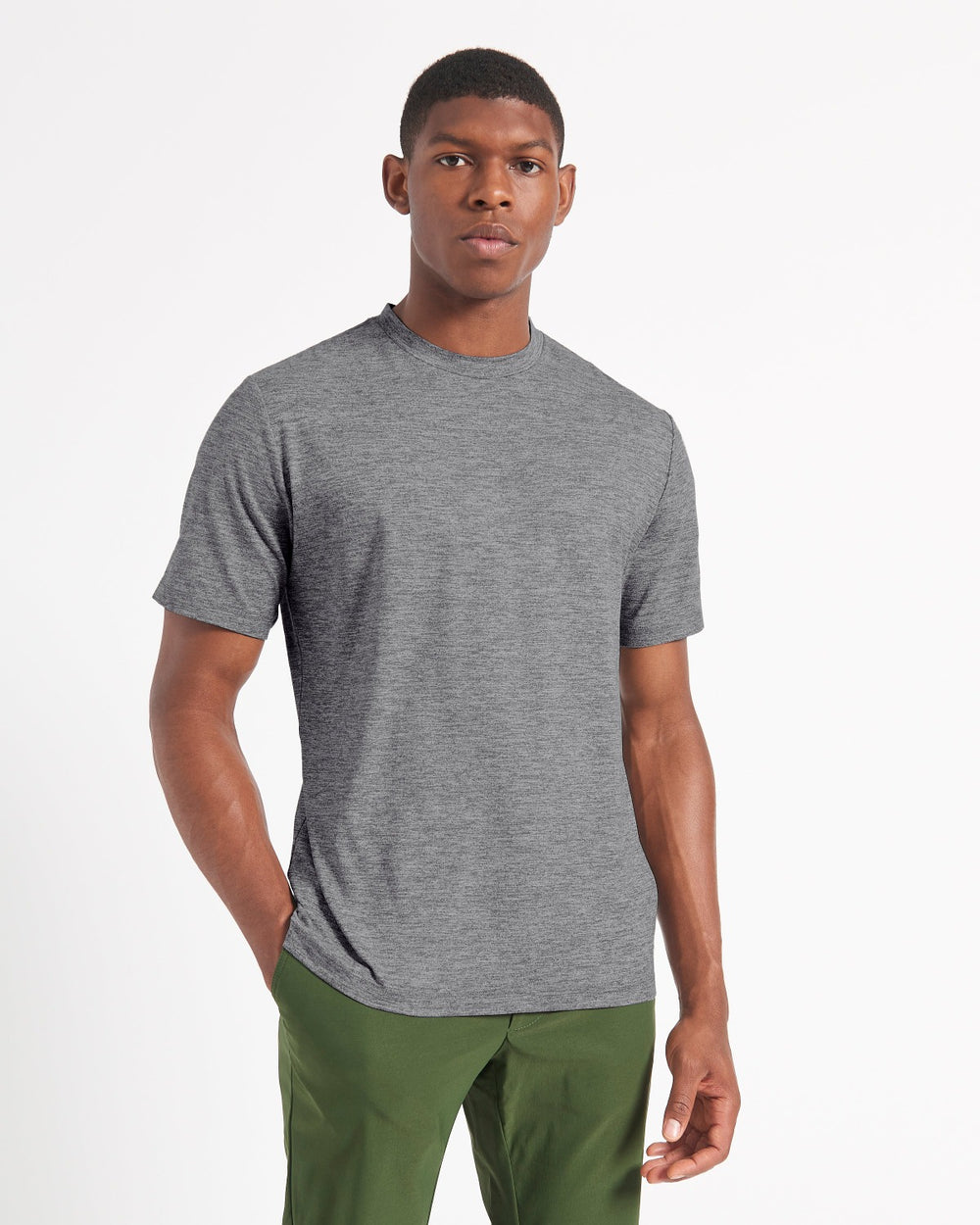 Tricko Ben Sherman Performance Stretch Marl Siva | CGTBQ4069