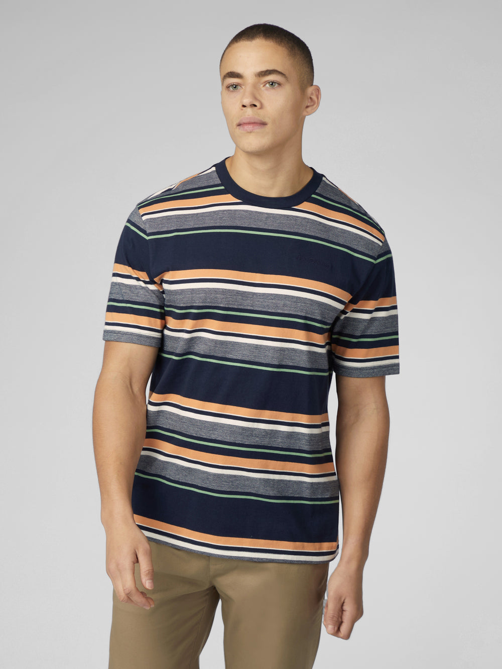 Tricko Ben Sherman Signature Engineered Stripe Námornícka Modrá | SVUBA7516